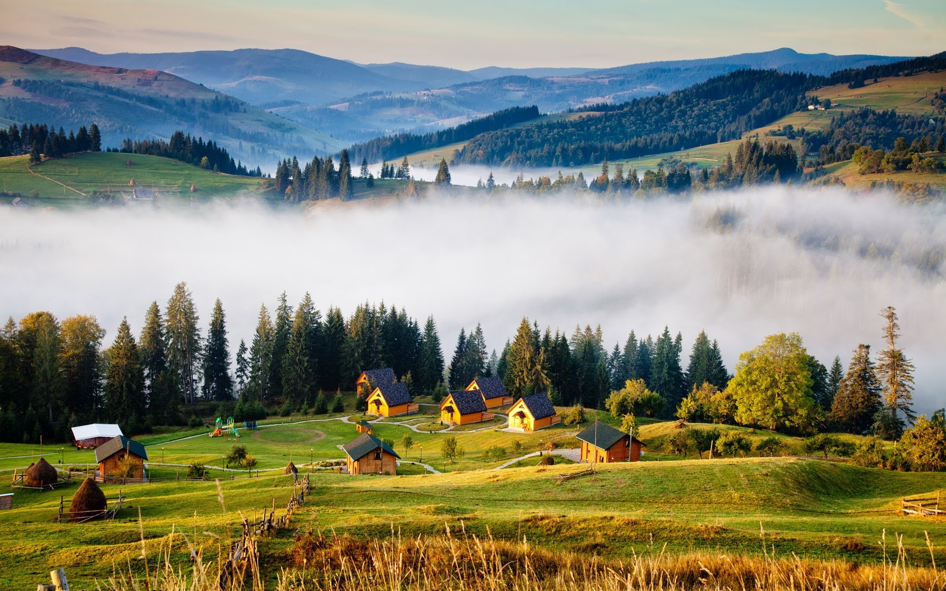 Laden Sie das Landschaft, Nebel, Fotografie-Bild kostenlos auf Ihren PC-Desktop herunter