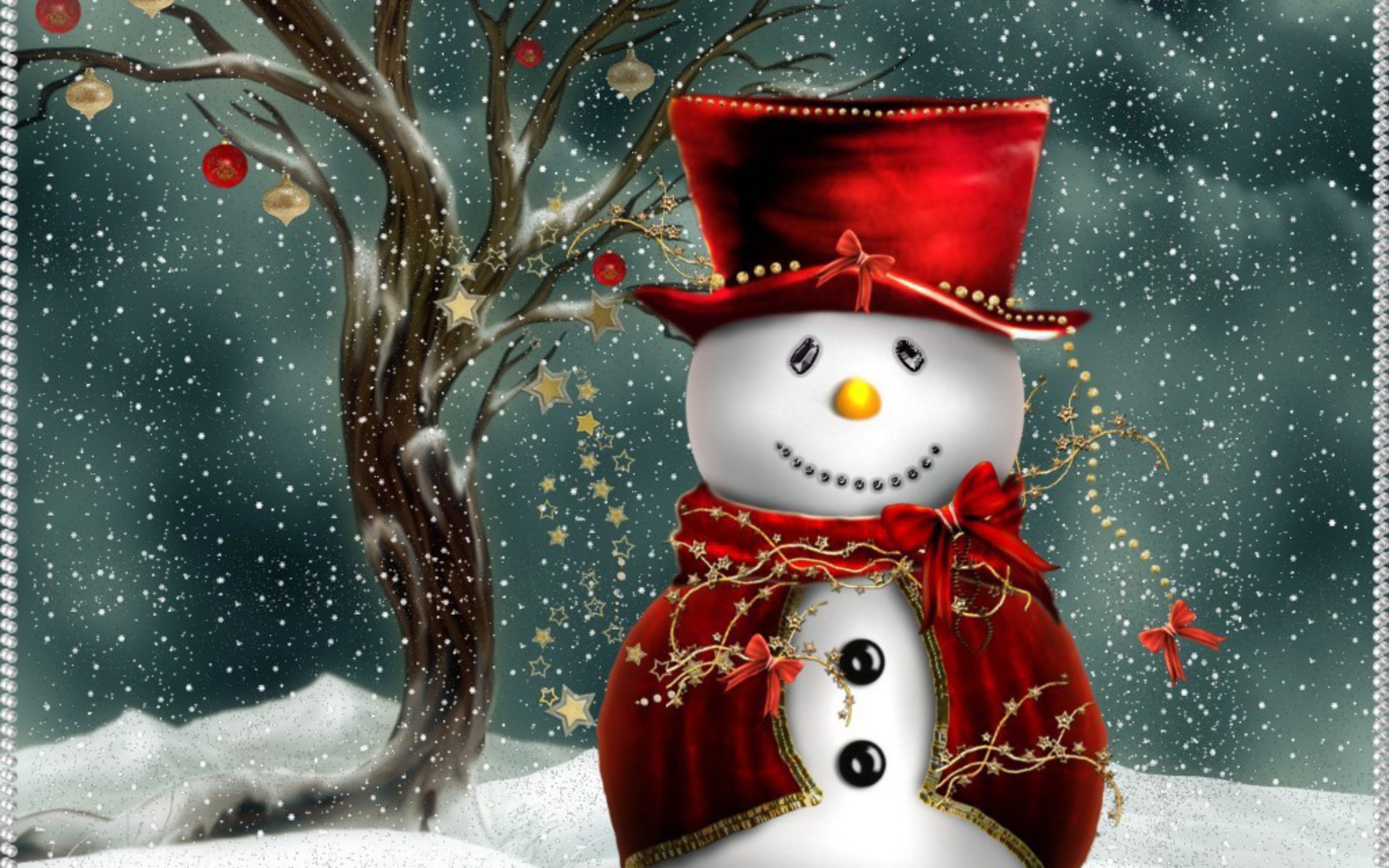 163543壁紙のダウンロード雪, クリスマス, スノーフレーク, ホリデー, クリスマスオーナメント, 帽子, 雪だるま-スクリーンセーバーと写真を無料で