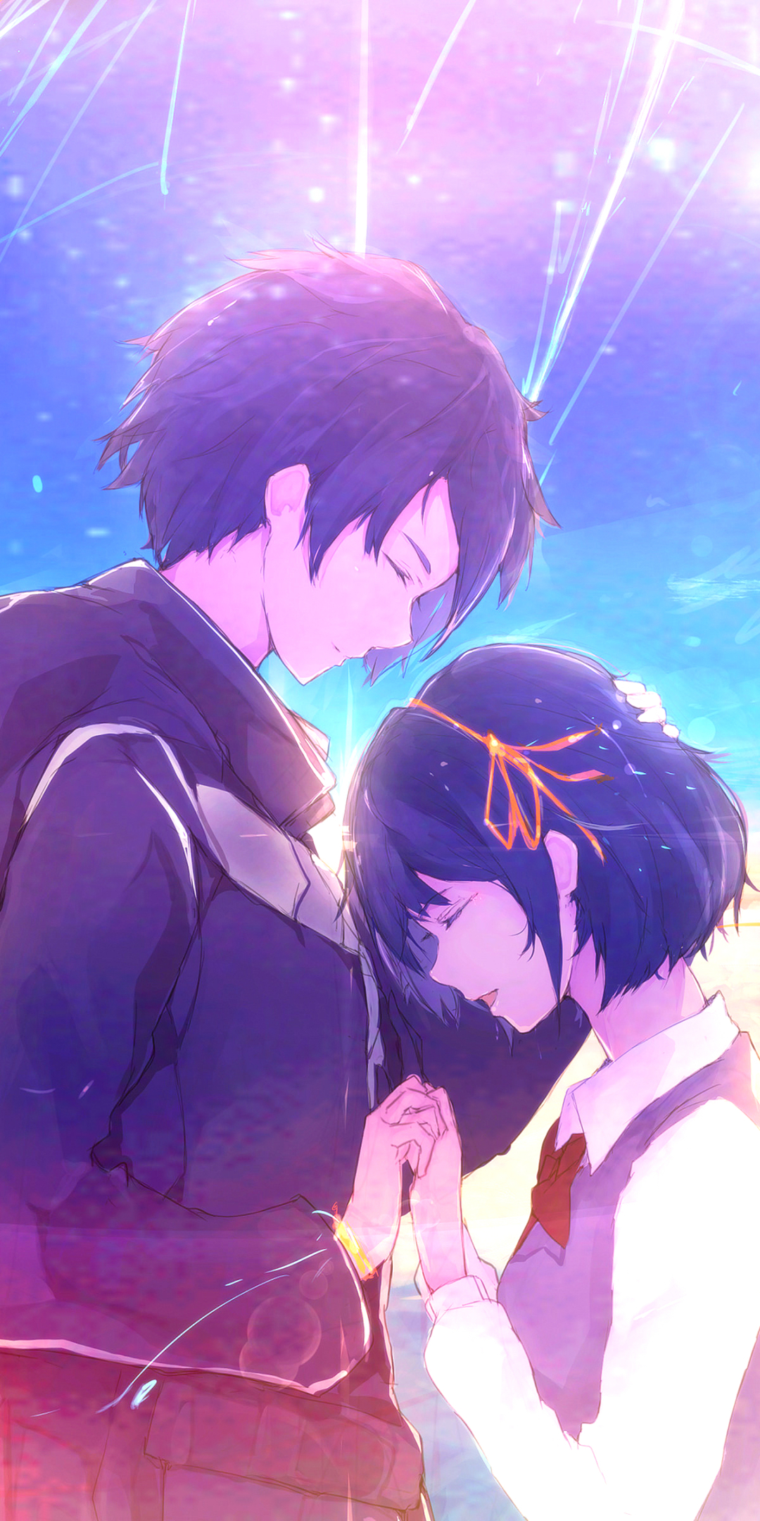 Descarga gratuita de fondo de pantalla para móvil de Animado, Kimi No Na Wa, Mitsuha Miyamizu, Taki Tachibana.