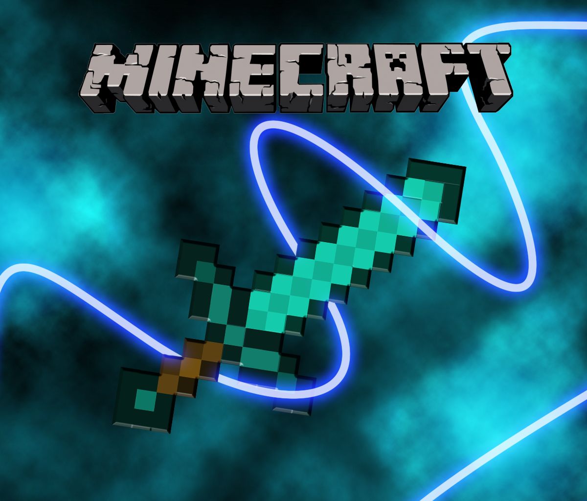 Free download wallpaper Minecraft, Sword, Video Game on your PC desktop