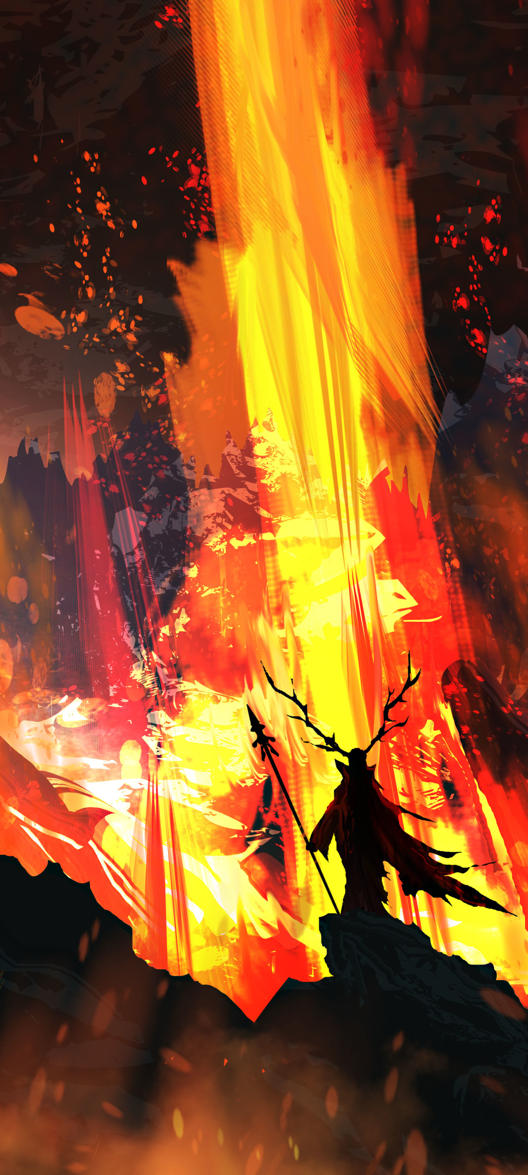 Download mobile wallpaper Fantasy, Fire, Shaman for free.