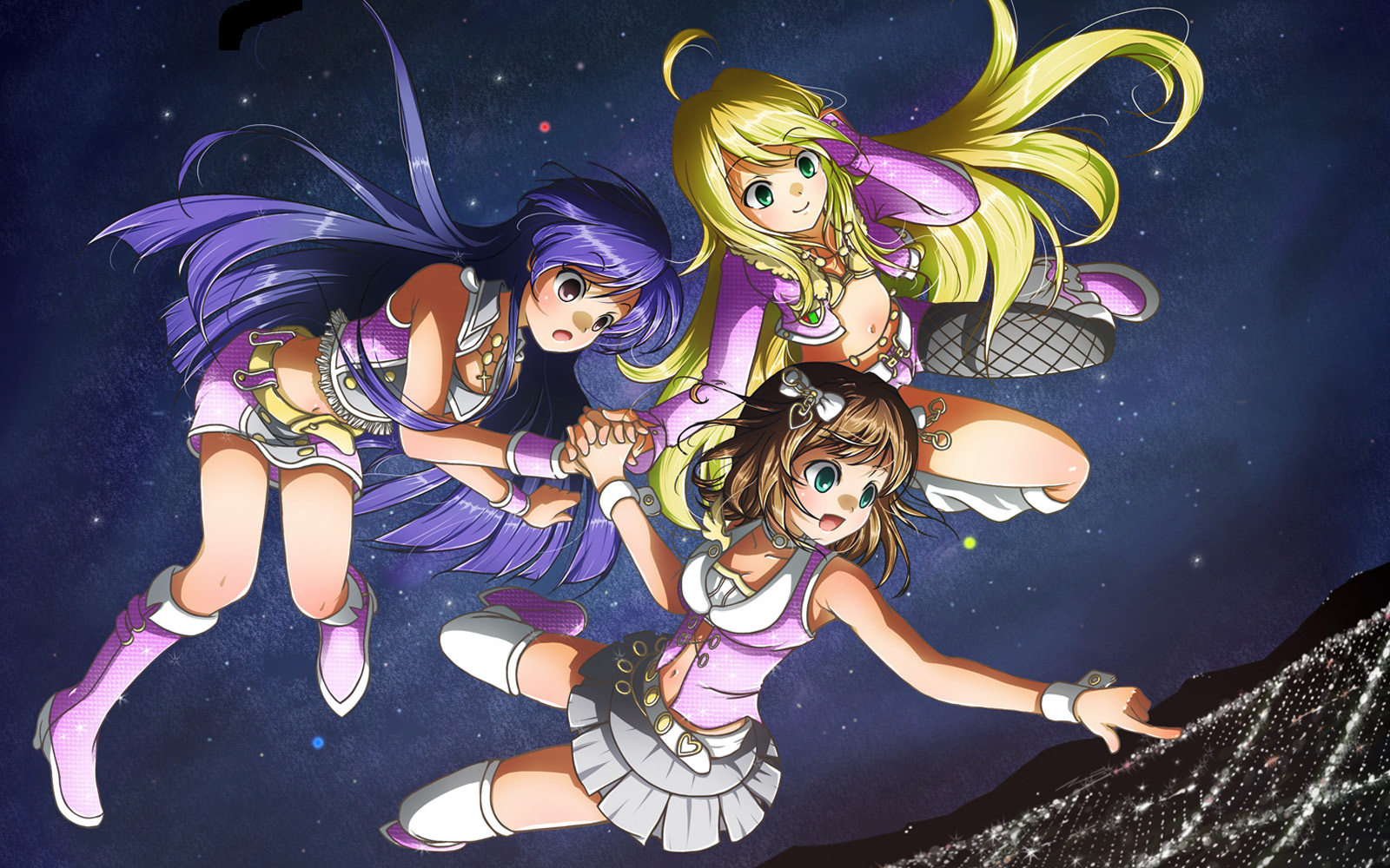 Free download wallpaper Anime, Chihaya Kisaragi, The Idolm@ster, Haruka Amami, Miki Hoshii on your PC desktop