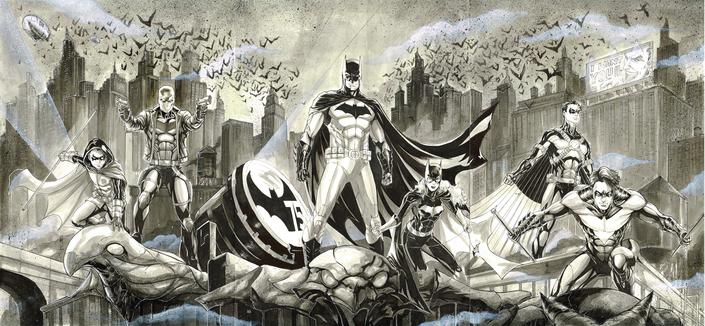 Download mobile wallpaper Batman, Comics, Dc Comics, Nightwing, Robin (Dc Comics), Batwoman for free.