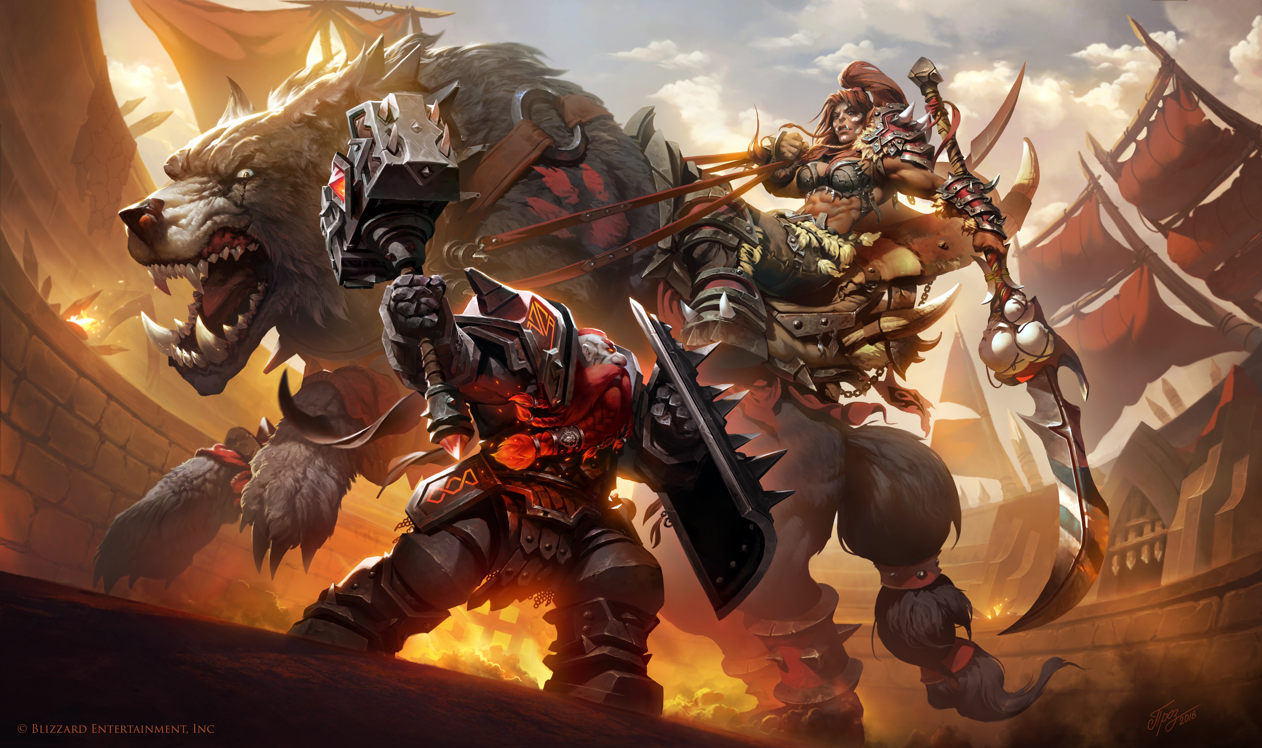 video game, world of warcraft: battle for azeroth, armor, dwarf, hammer, shield, warrior, woman warrior, world of warcraft