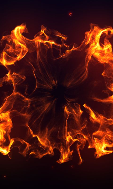 Download mobile wallpaper Fire, Flame, Artistic, Sparkles for free.