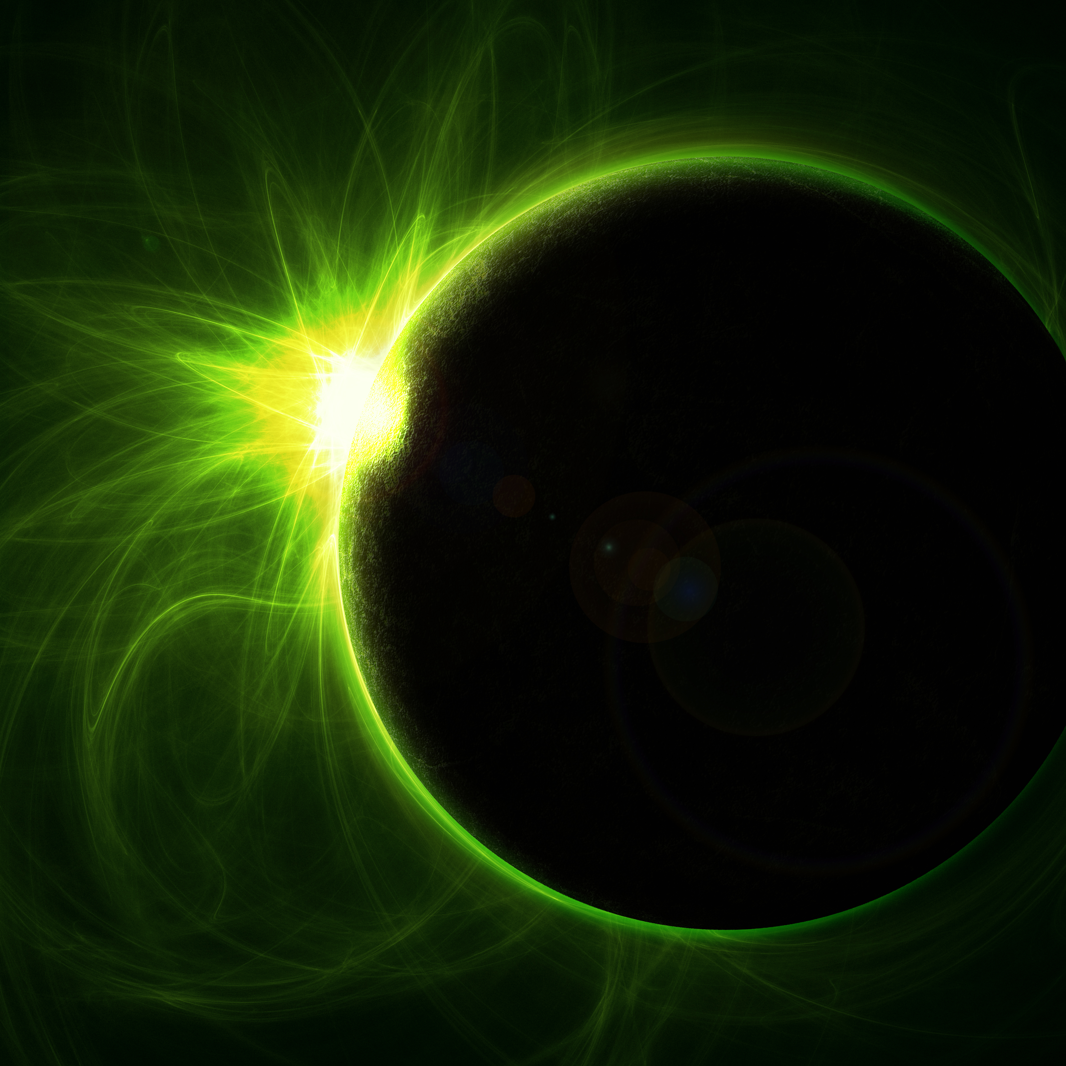 miscellaneous, planet, green, miscellanea, ball, glow, shroud HD wallpaper