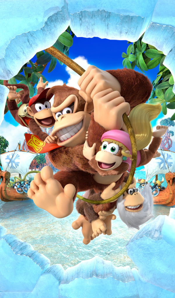 donkey kong, video game, donkey kong country: tropical freeze iphone wallpaper