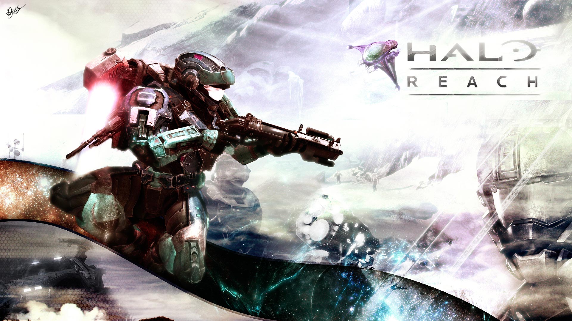 Handy-Wallpaper Heiligenschein, Computerspiele, Halo: Reach kostenlos herunterladen.