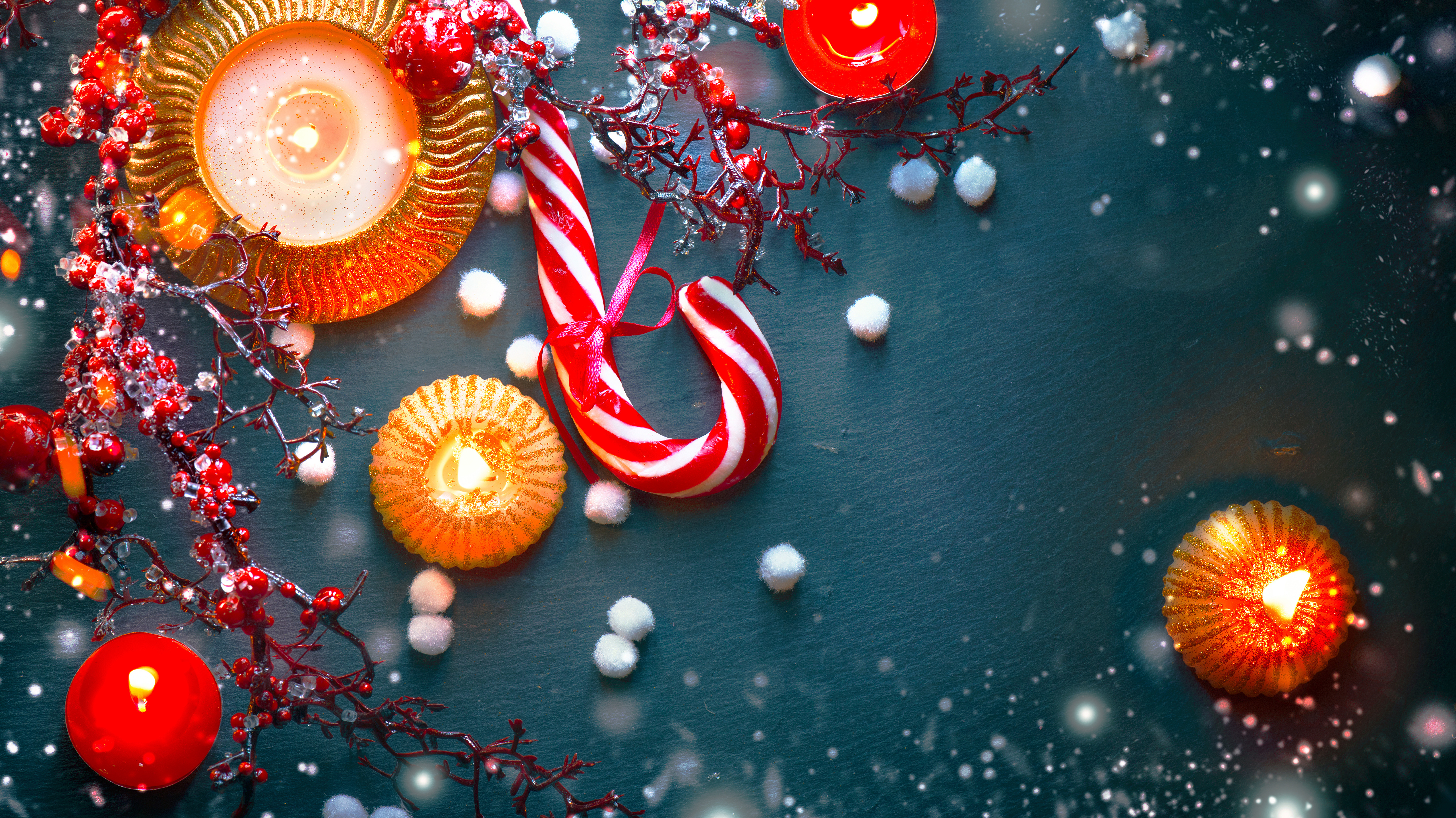 Laden Sie das Weihnachten, Kerze, Fotografie, Zuckerstange-Bild kostenlos auf Ihren PC-Desktop herunter