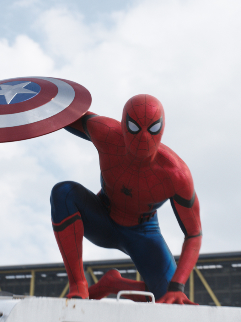 Download mobile wallpaper Spider Man, Captain America, Movie, Captain America: Civil War for free.