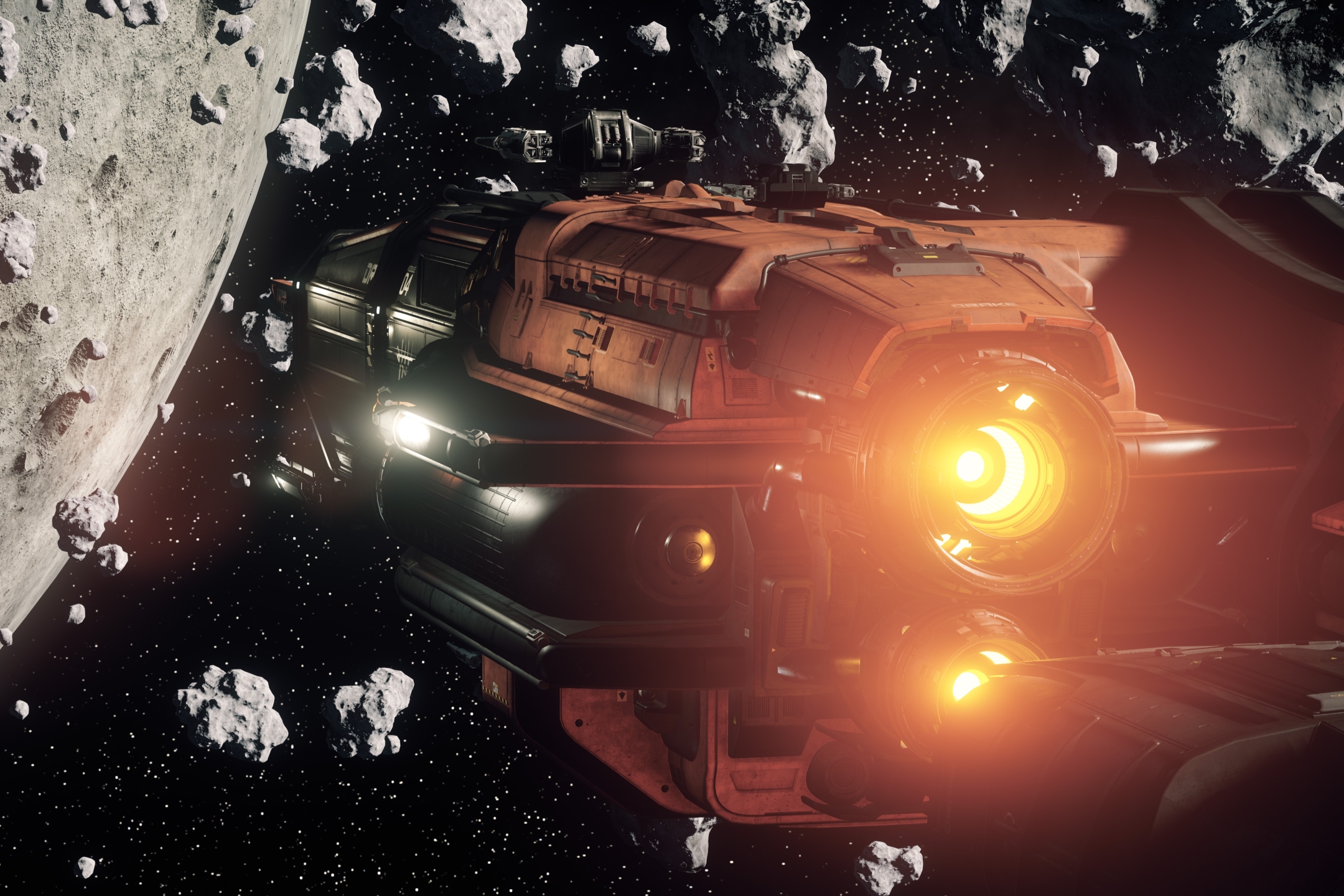 Download mobile wallpaper Space, Spaceship, Asteroid, Video Game, Star Citizen for free.