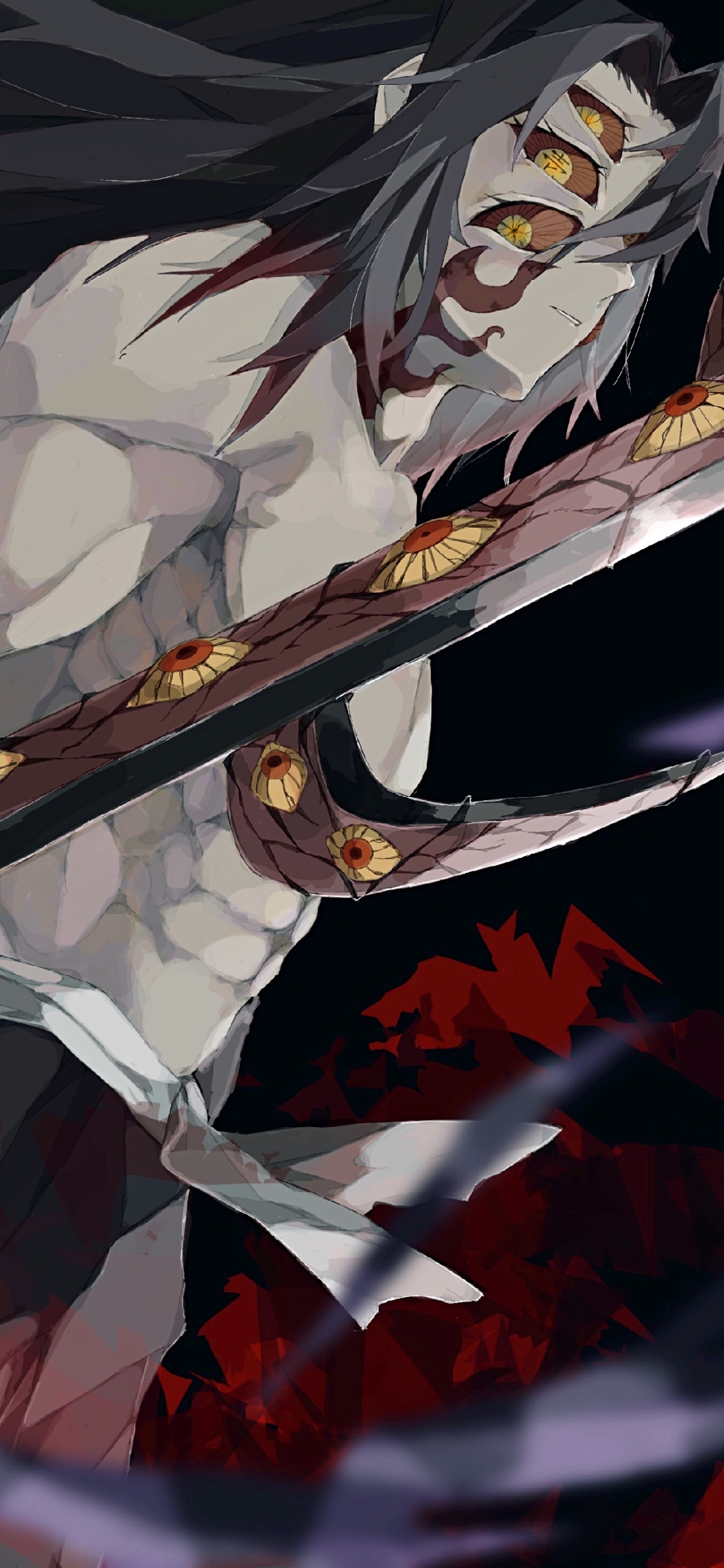 demon slayer: kimetsu no yaiba, kokushibo (demon slayer), anime wallpaper for mobile