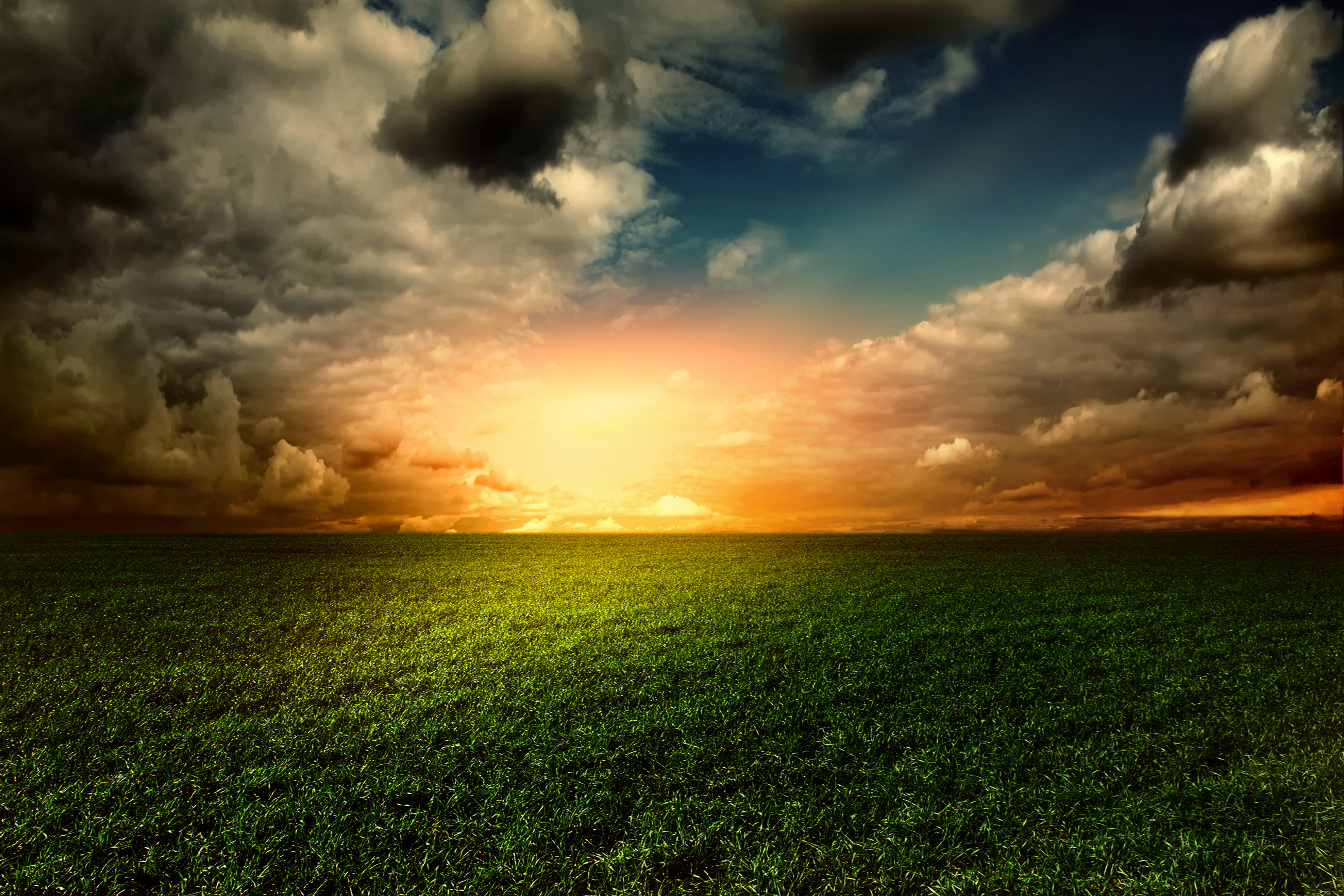 Free download wallpaper Sunset, Grass, Sky, Earth, Field, Cloud on your PC desktop
