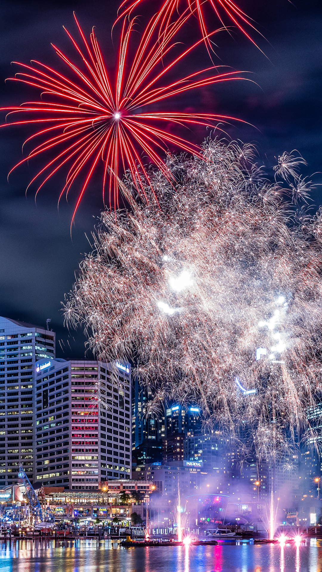 Download mobile wallpaper Night, Sydney, Fireworks, Photography, Darling Harbour for free.