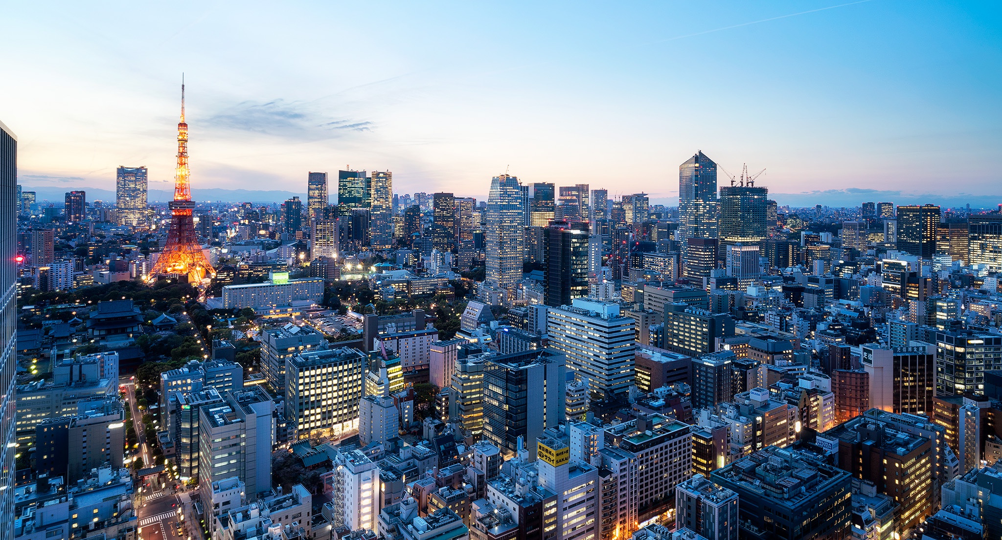 Скачать обои бесплатно Города, Город, Здание, Япония, Городской Пейзаж, Токио, Небоскрёб, Сделано Человеком, Токийская Башня картинка на рабочий стол ПК