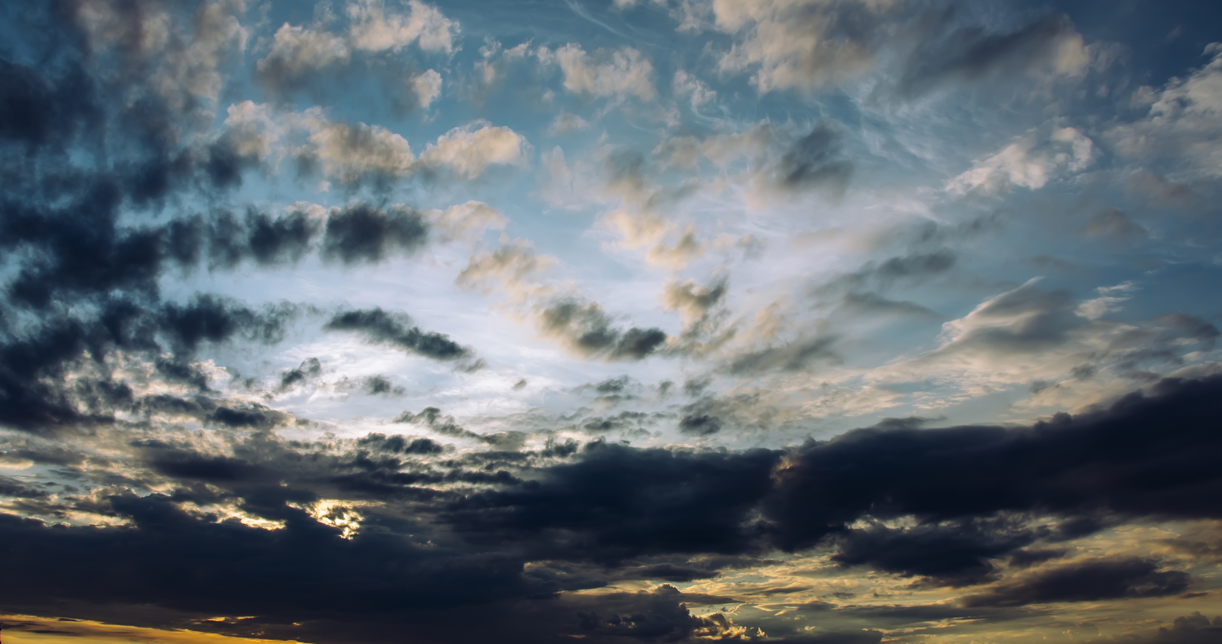 Horizontal Wallpaper overcast, nature, sky, clouds, mainly cloudy