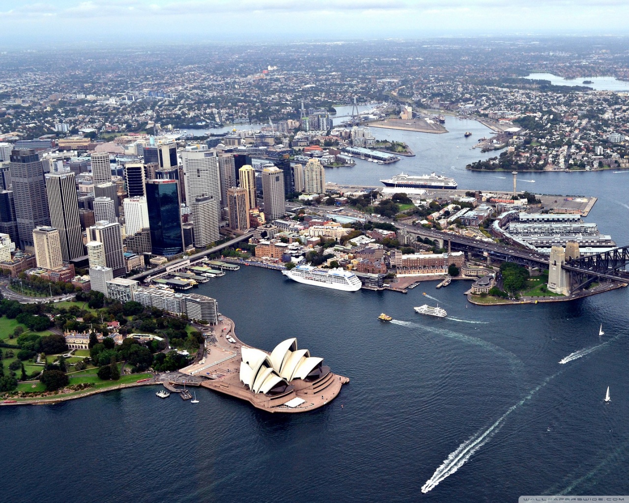 Free download wallpaper Sydney, City, Panorama, Australia, Man Made on your PC desktop