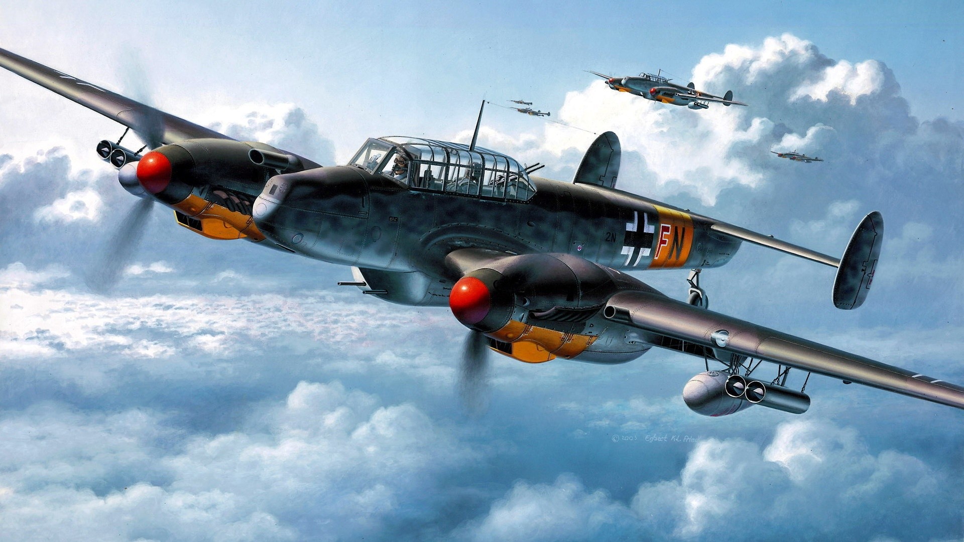 Скачать обои Мессершмитт Bf 110 на телефон бесплатно