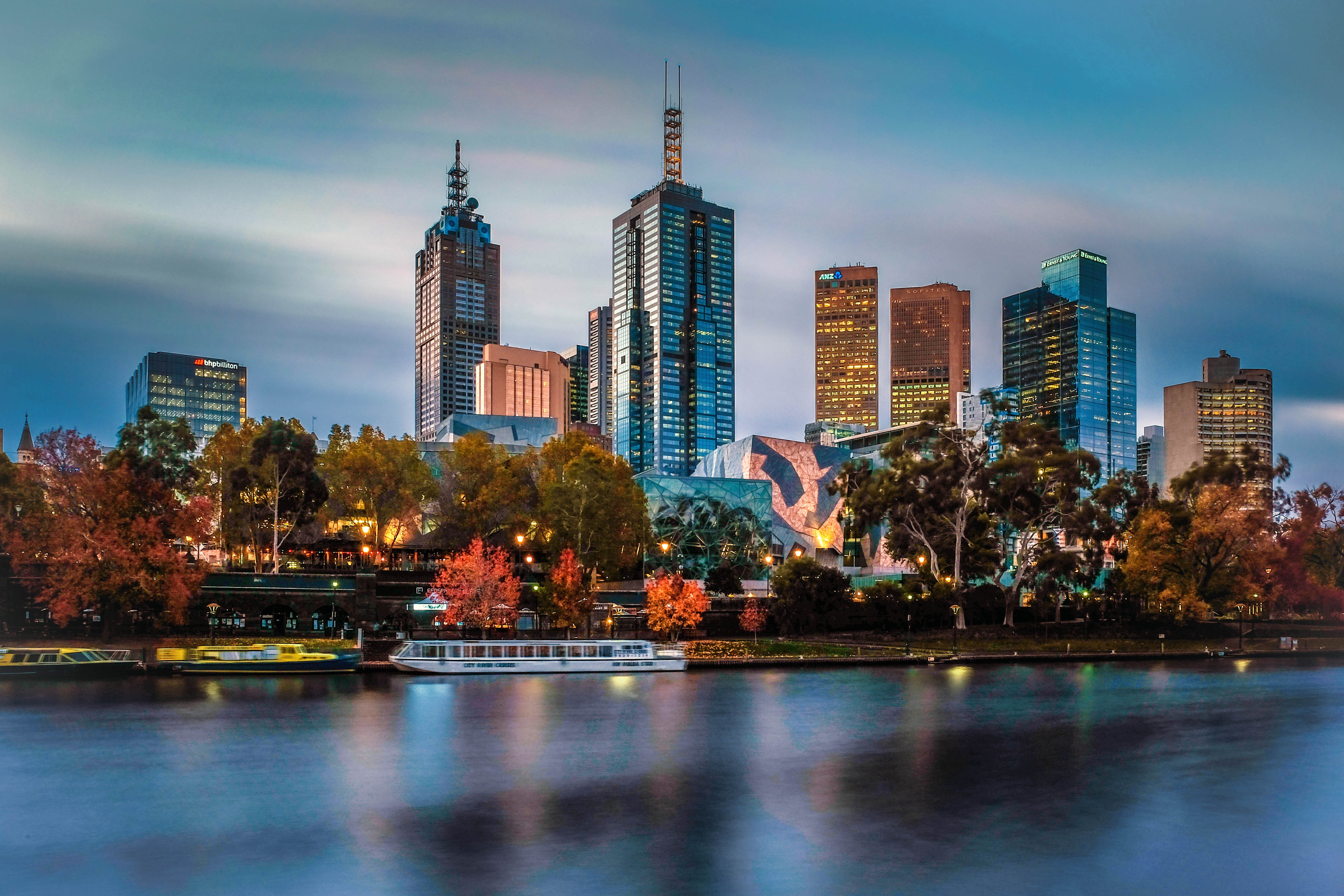 Скачать картинку Города, Мельбурн, Сделано Человеком, Река Ярра в телефон бесплатно.