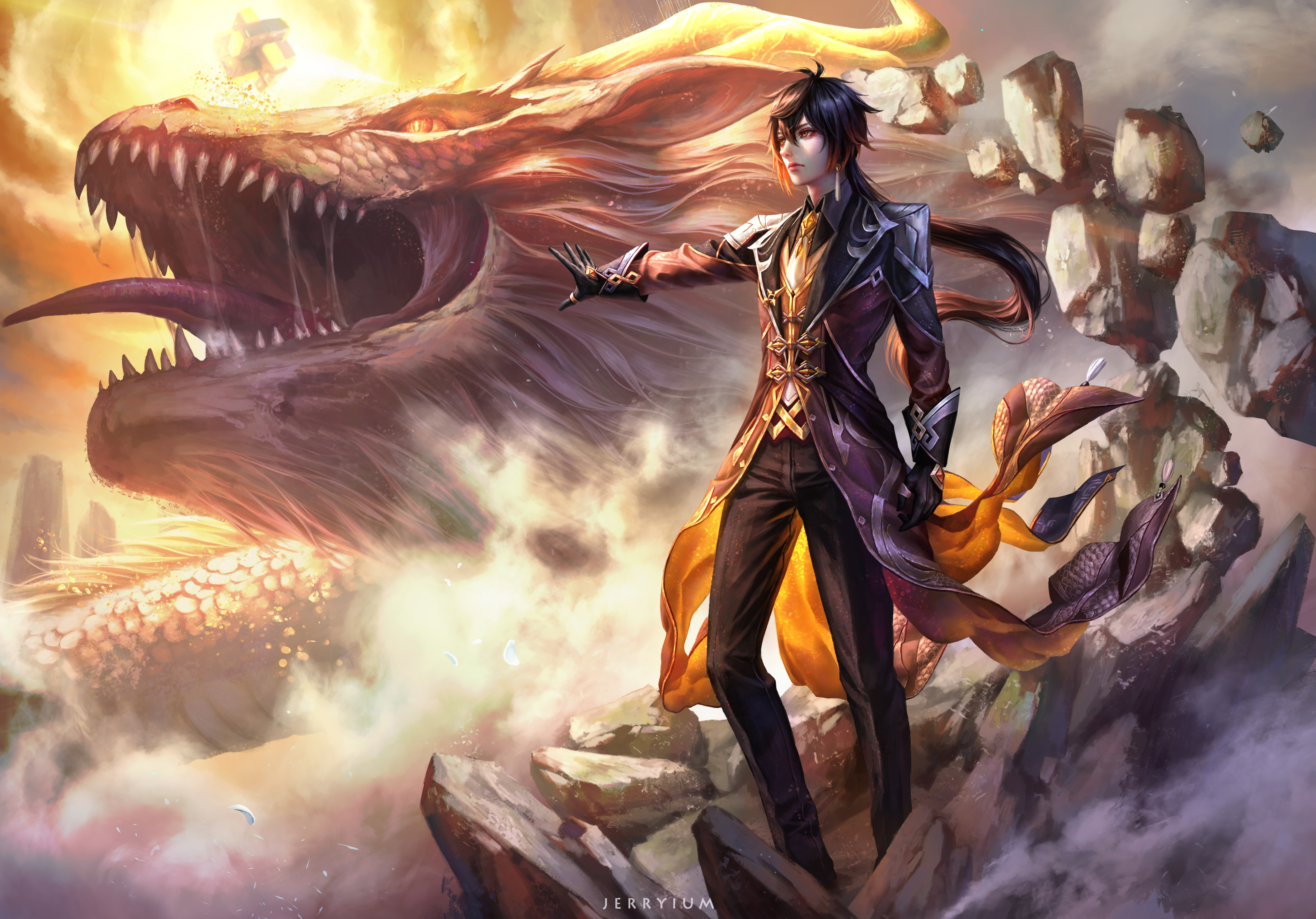 Free download wallpaper Video Game, Genshin Impact, Zhongli (Genshin Impact) on your PC desktop