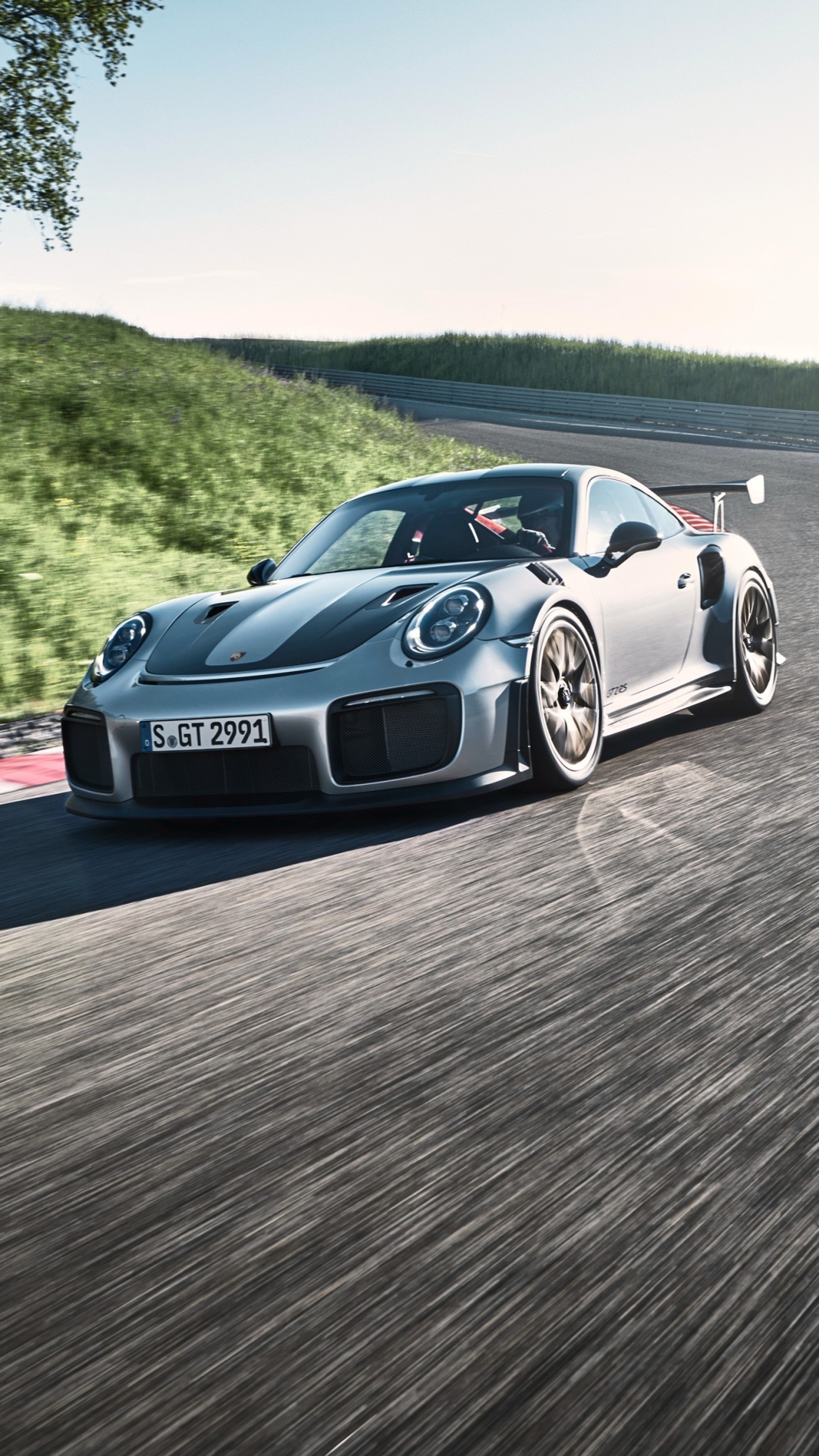 Download mobile wallpaper Porsche, Car, Porsche 911, Vehicle, Porsche 911 Gt2, Vehicles, Silver Car for free.