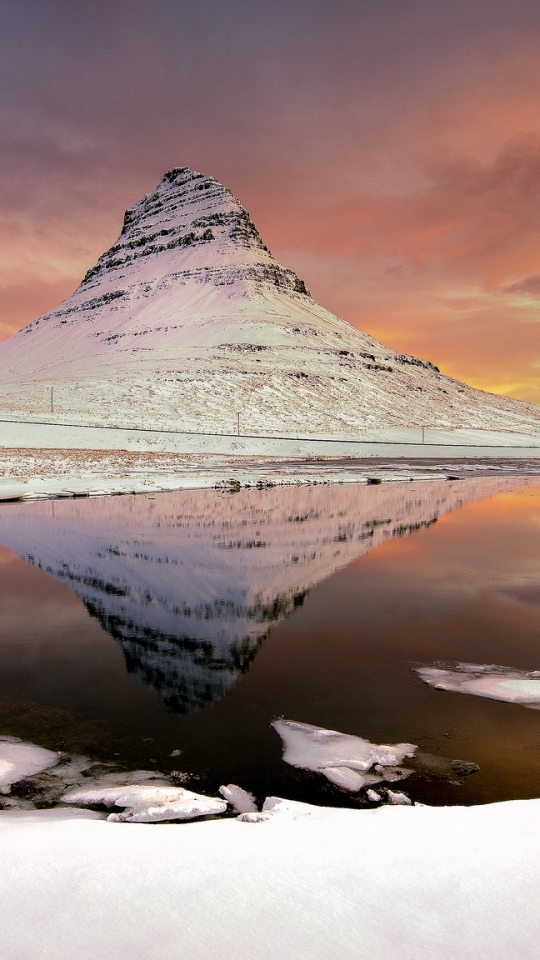 Descarga gratuita de fondo de pantalla para móvil de Invierno, Naturaleza, Cielo, Montañas, Nieve, Montaña, Lago, Reflexión, Nube, Tierra/naturaleza, Reflejo.