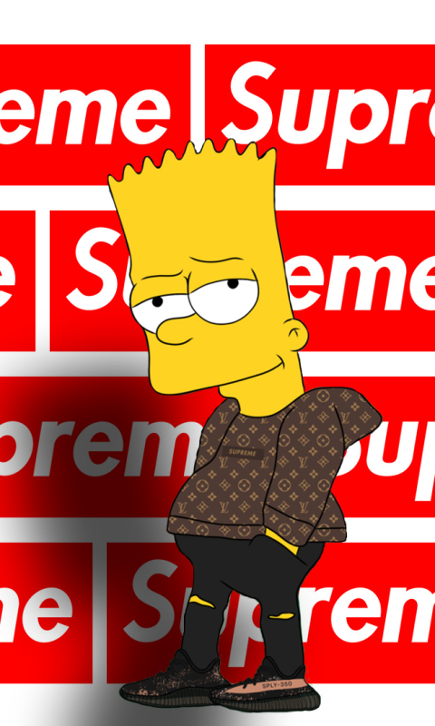 Téléchargez des papiers peints mobile Produits, Bart Simpson, Suprême (Marque), Suprême gratuitement.