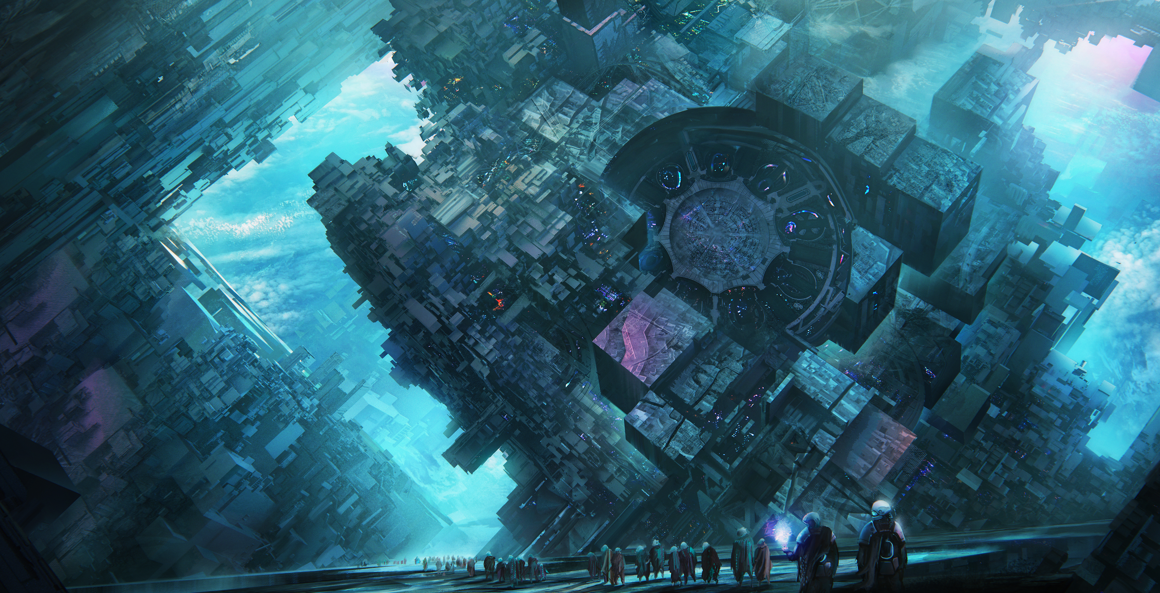 Laden Sie das Science Fiction, Ruinen, Großstadt-Bild kostenlos auf Ihren PC-Desktop herunter