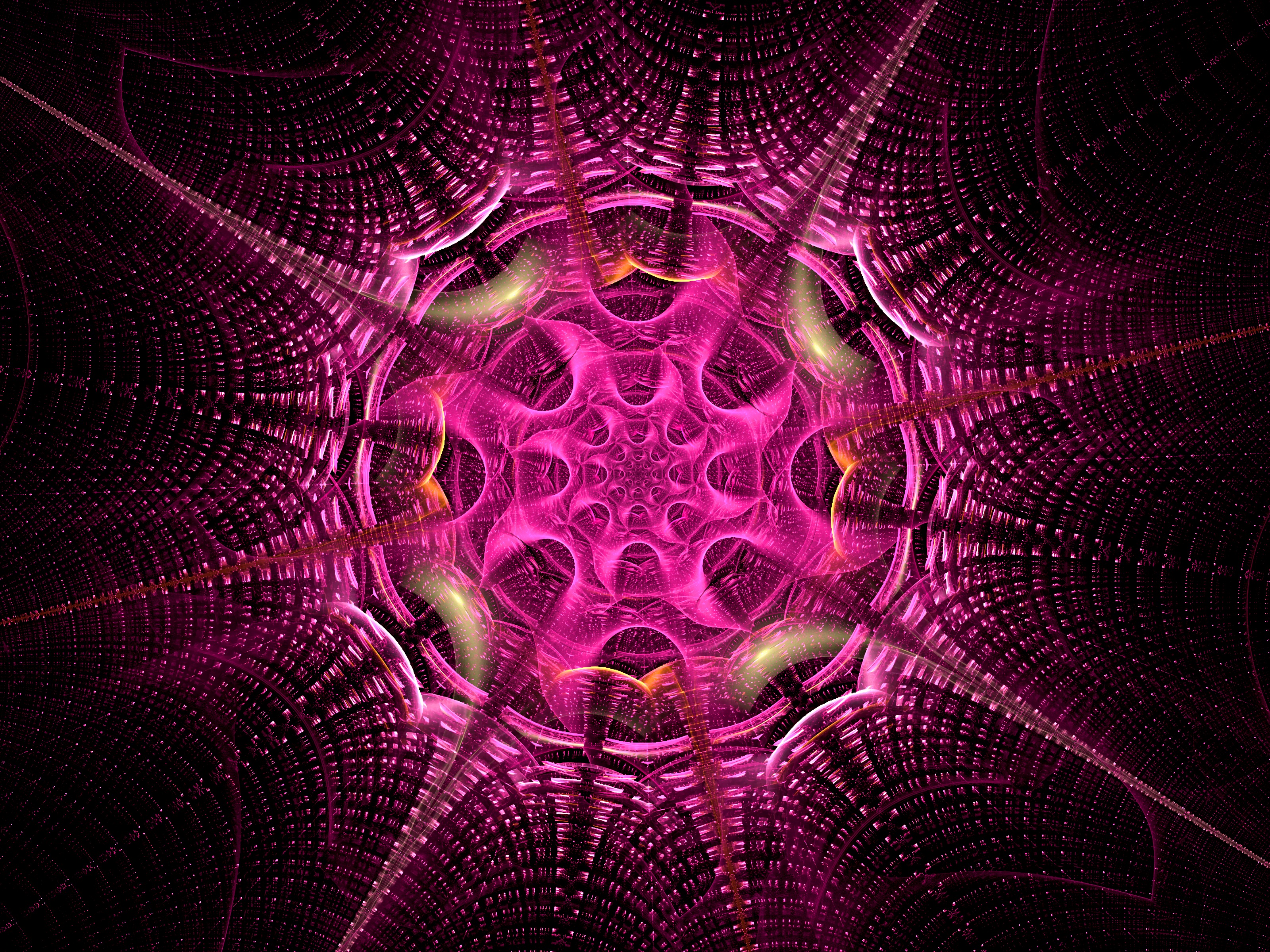 purple, abstract, violet, pattern, fractal, confused, intricate, swirling, involute Desktop Wallpaper