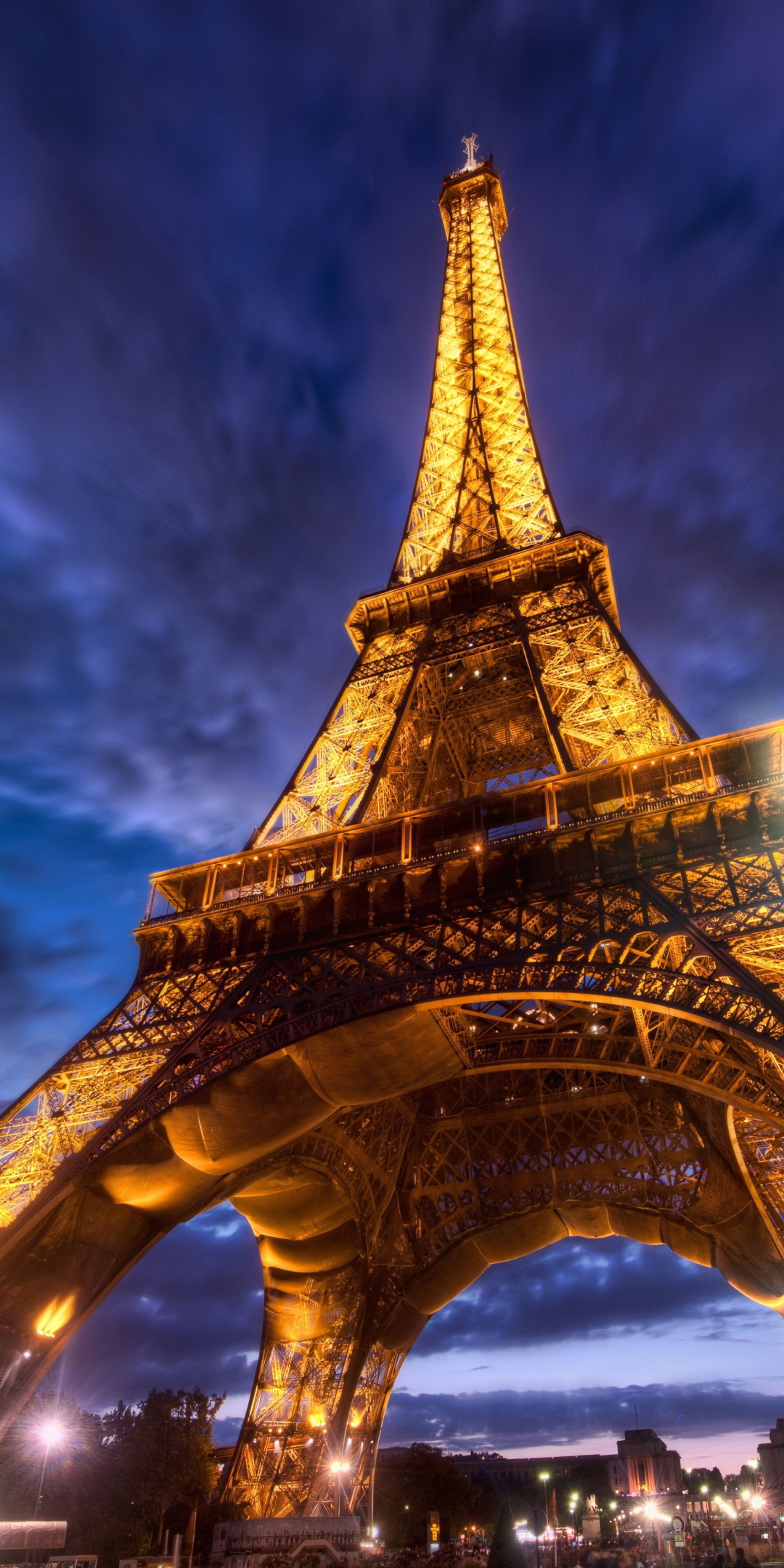Baixar papel de parede para celular de Noite, Paris, Torre Eiffel, Monumentos, Luz, França, Monumento, Leve, Feito Pelo Homem gratuito.