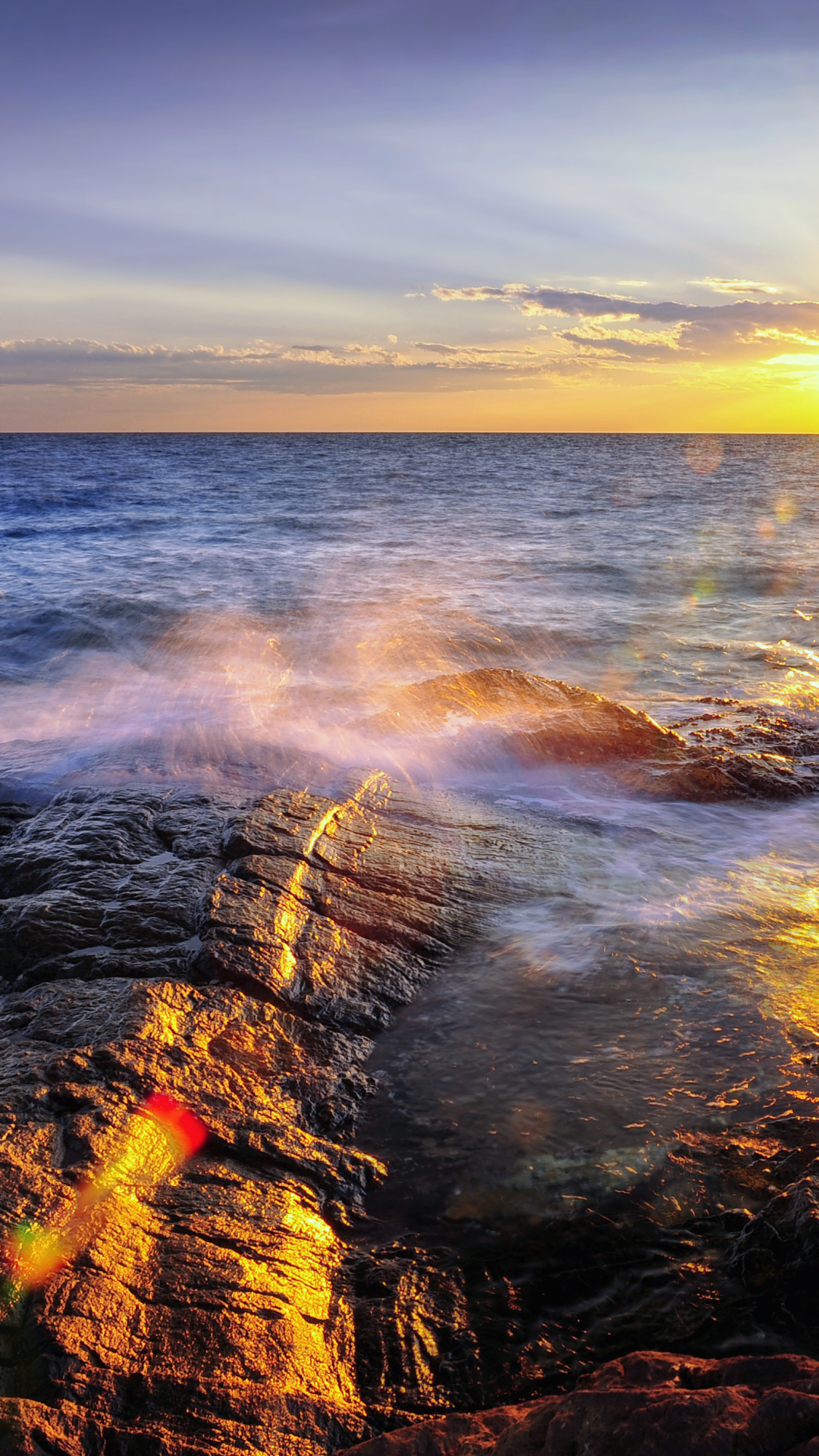 Download mobile wallpaper Sunset, Sea, Sun, Earth, Seaside, Seascape, Seashore for free.