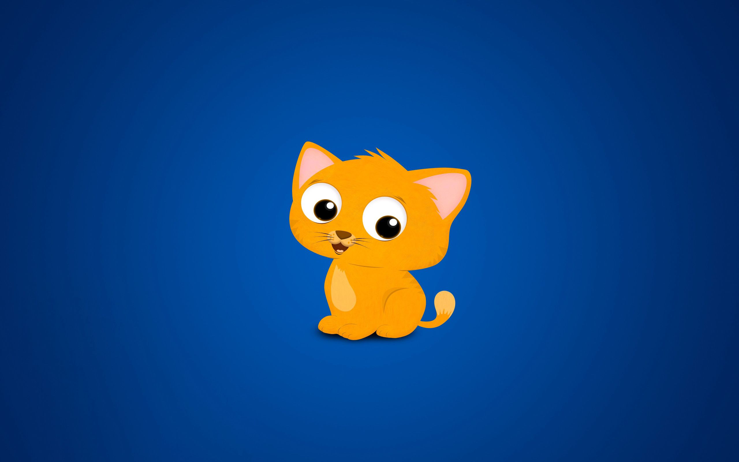 59265 descargar fondo de pantalla vector, azul, rojo, gato, gatito, imagen, dibujo, pelirrojo: protectores de pantalla e imágenes gratis