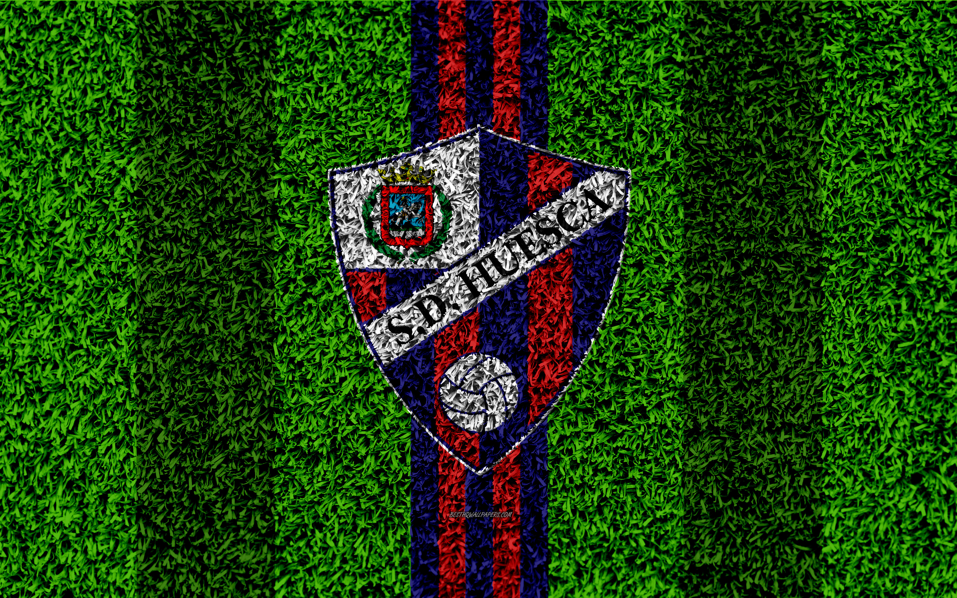 Free download wallpaper Sports, Logo, Emblem, Soccer, Sd Huesca on your PC desktop