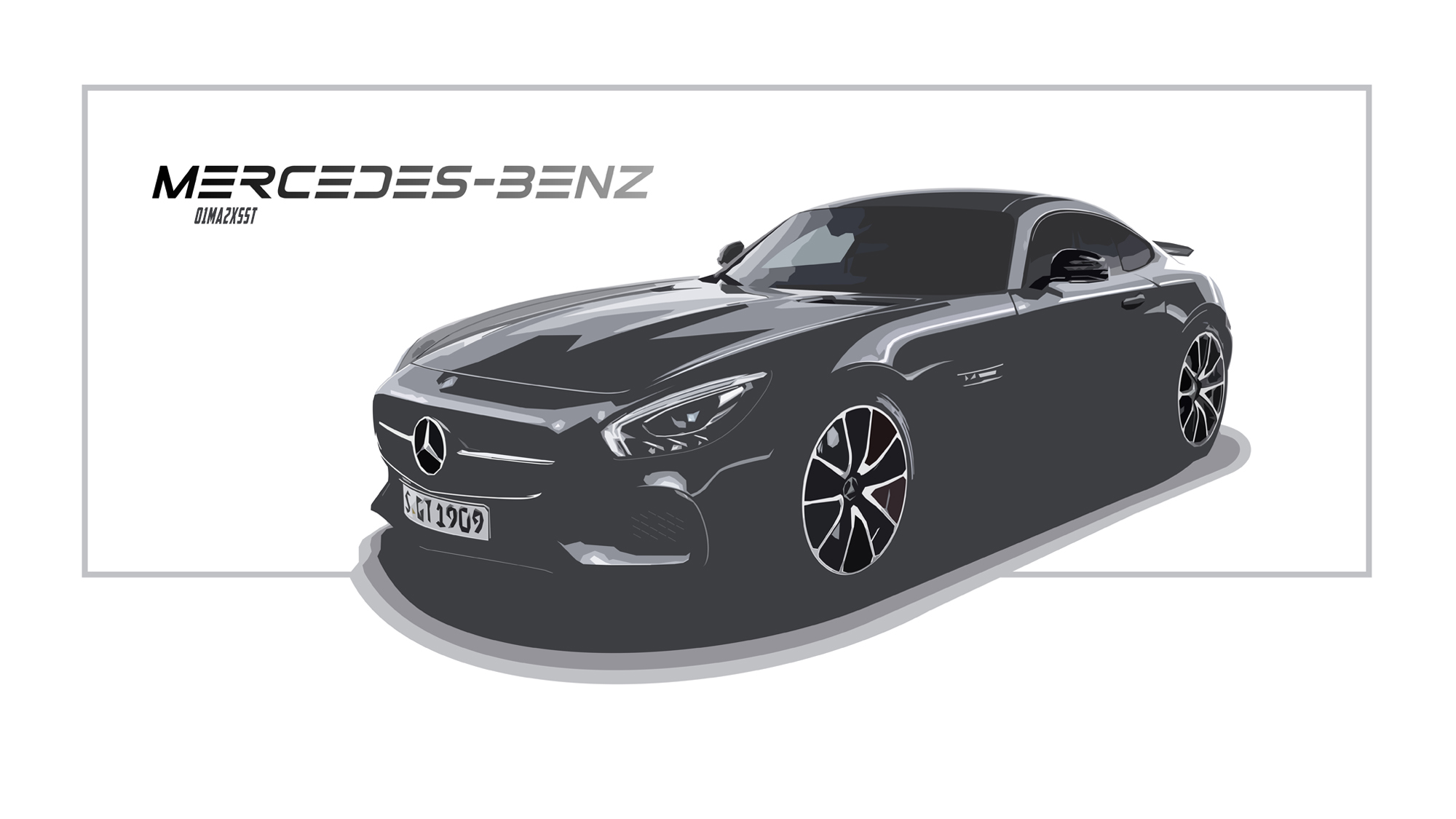 Free download wallpaper Car, Mercedes Benz, Mercedes, Vehicles, Black & White on your PC desktop