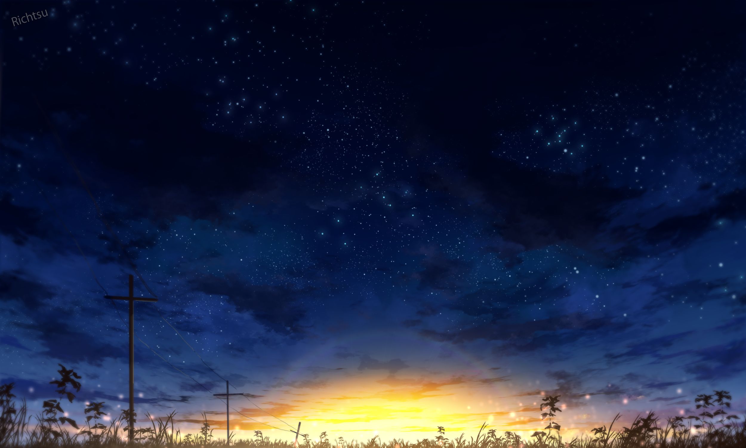 Скачать картинку Аниме, Небо, Восход Солнца в телефон бесплатно.