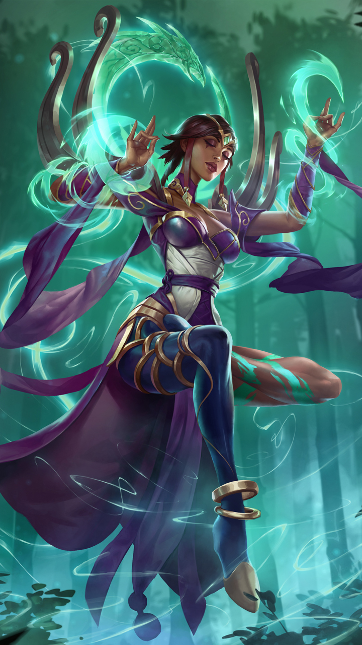 Download mobile wallpaper Video Game, Karma (League Of Legends), Legends Of Runeterra for free.