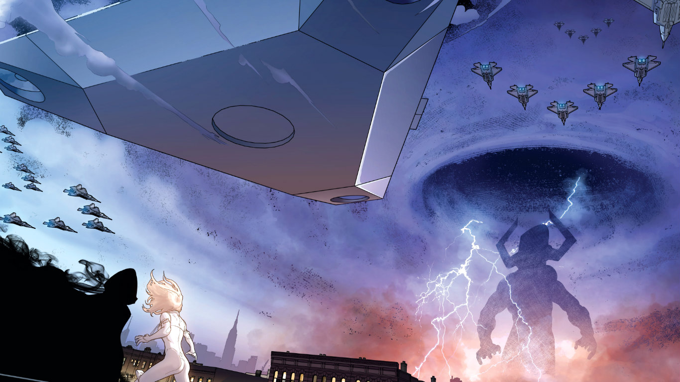 Download mobile wallpaper Comics, Invisible Woman, Fantastic Four, Galactus for free.