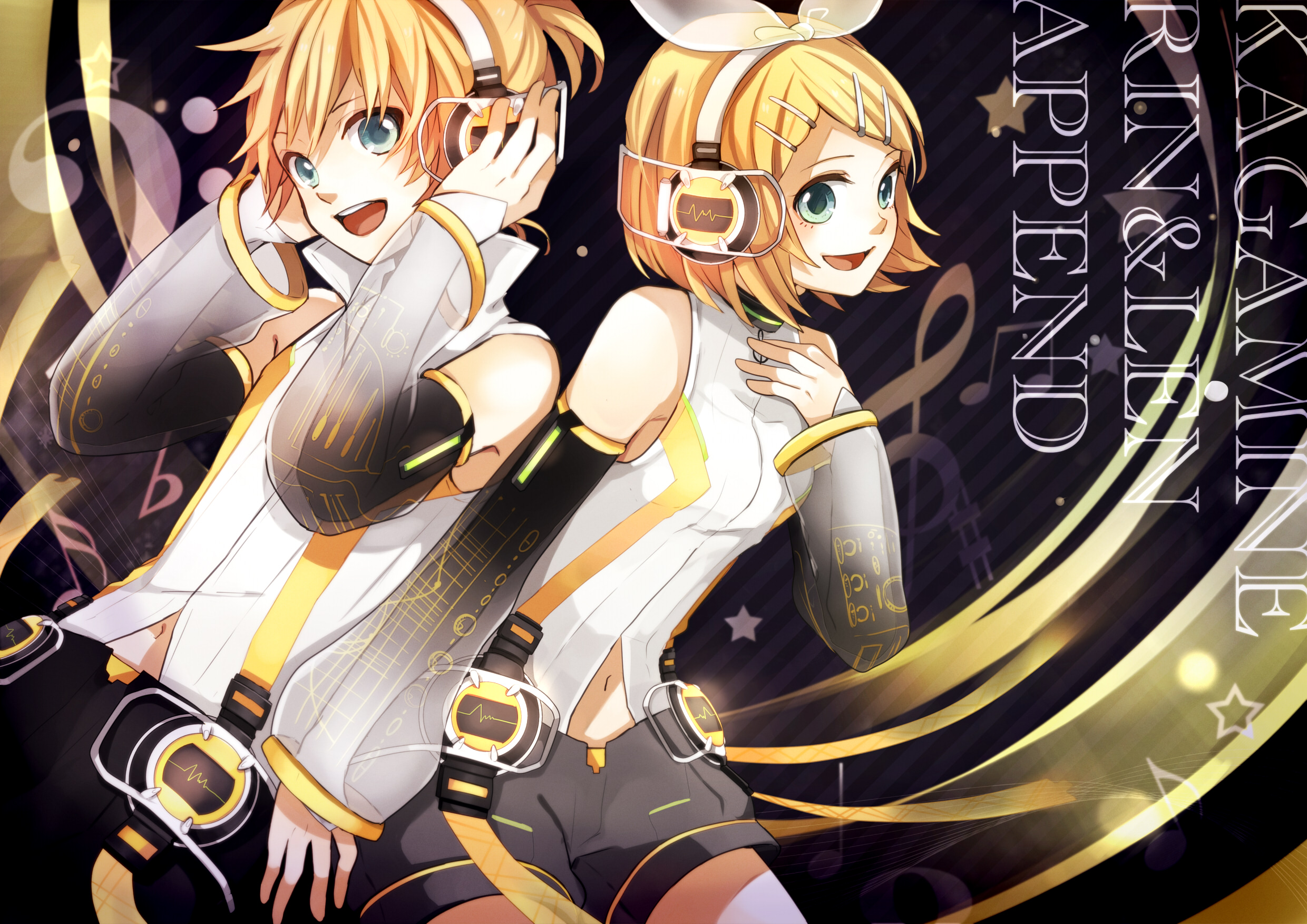 Baixar papel de parede para celular de Anime, Vocaloid, Rin Kagamine, Len Kagamine gratuito.