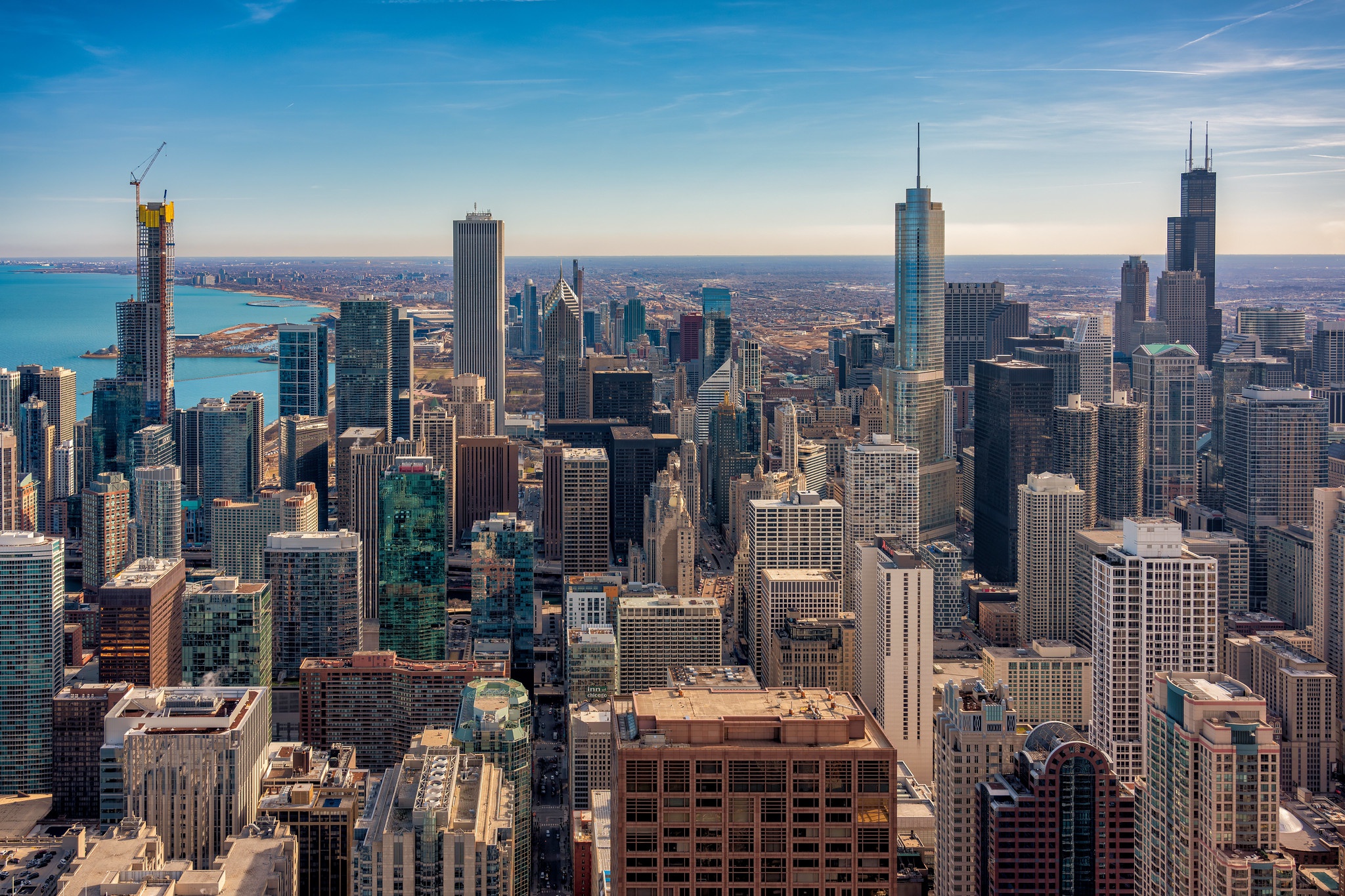 Handy-Wallpaper Städte, Wolkenkratzer, Gebäude, Chicago, Vereinigte Staaten Von Amerika, Menschengemacht, Großstadt kostenlos herunterladen.