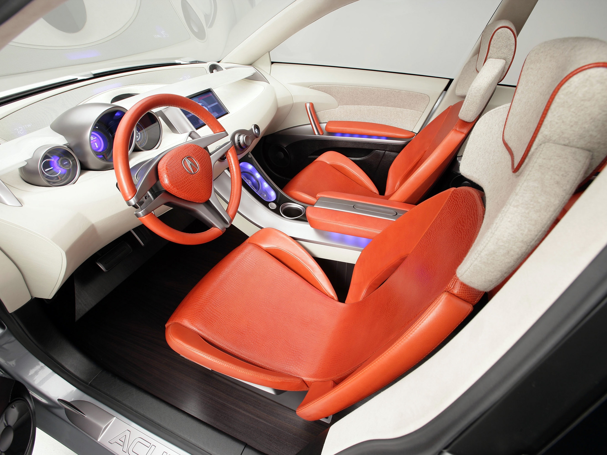 acura, interior, cars, 2005, steering wheel, rudder, salon, speedometer, rd x