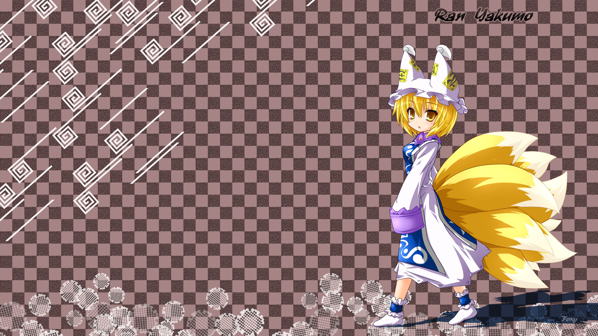 Free download wallpaper Anime, Touhou, Ran Yakumo on your PC desktop