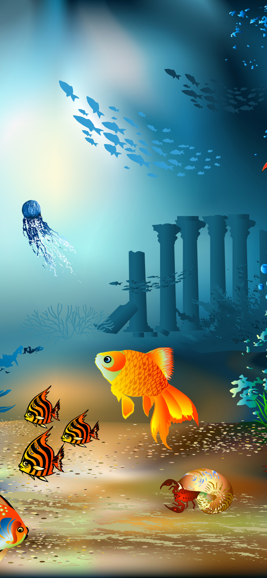 Download mobile wallpaper Artistic, Fish, Underwater for free.