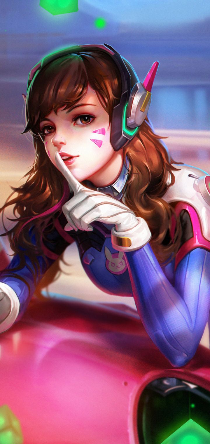 Descarga gratuita de fondo de pantalla para móvil de Overwatch, Videojuego, Pelo Castaño, D Va (Supervisión).