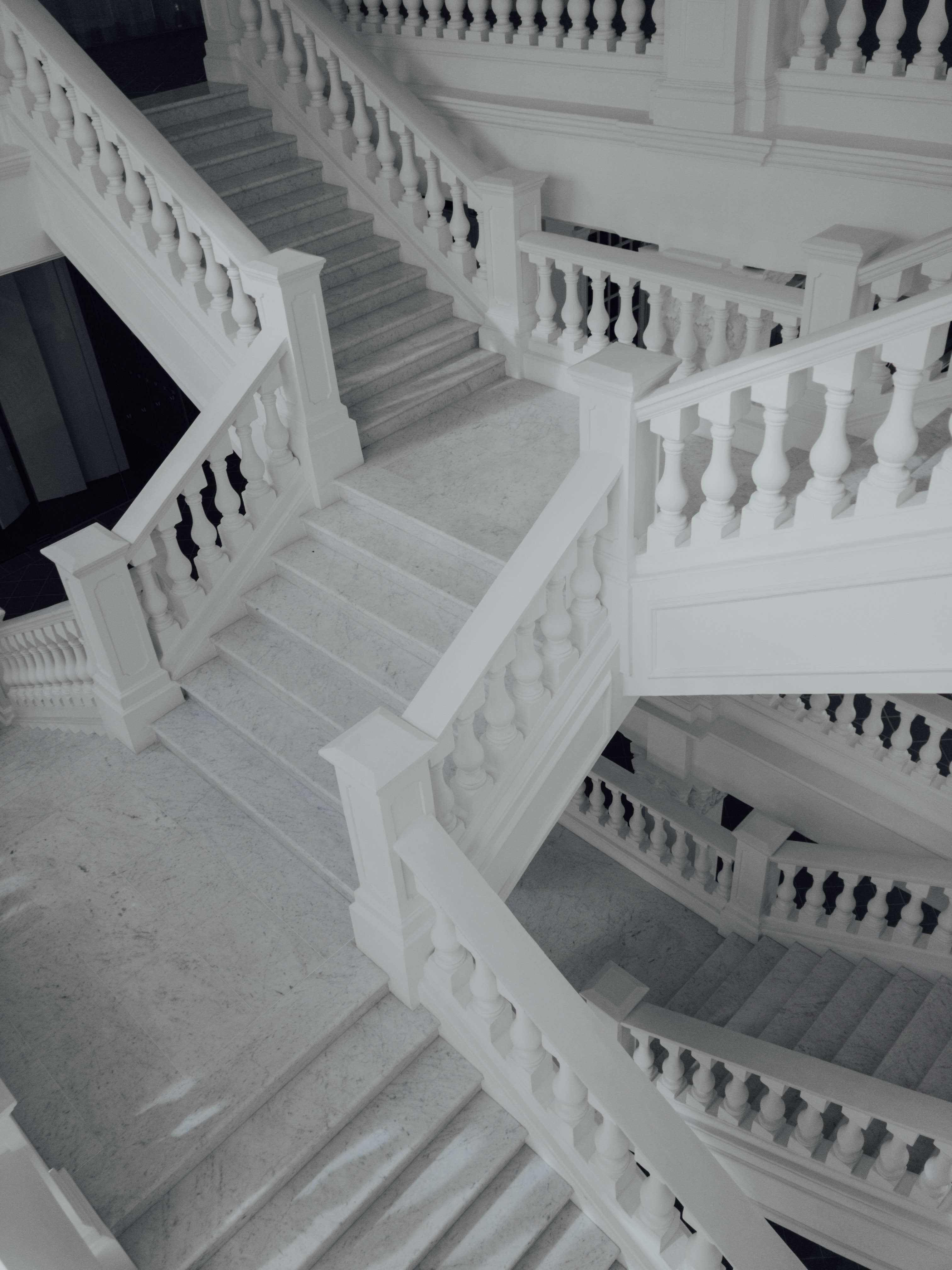 stairs, architecture, white, miscellanea, miscellaneous, ladder, marble HD wallpaper