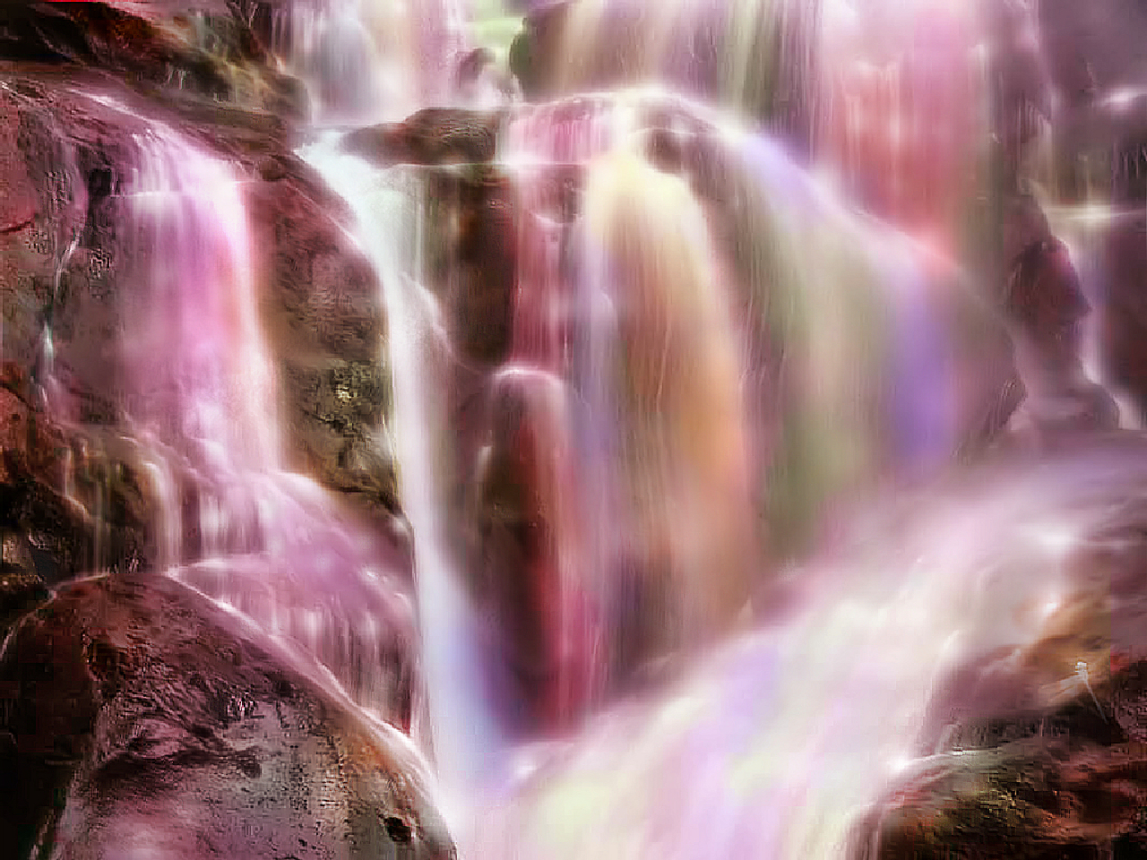Handy-Wallpaper Wasserfall, Künstlerisch, Erde/natur kostenlos herunterladen.