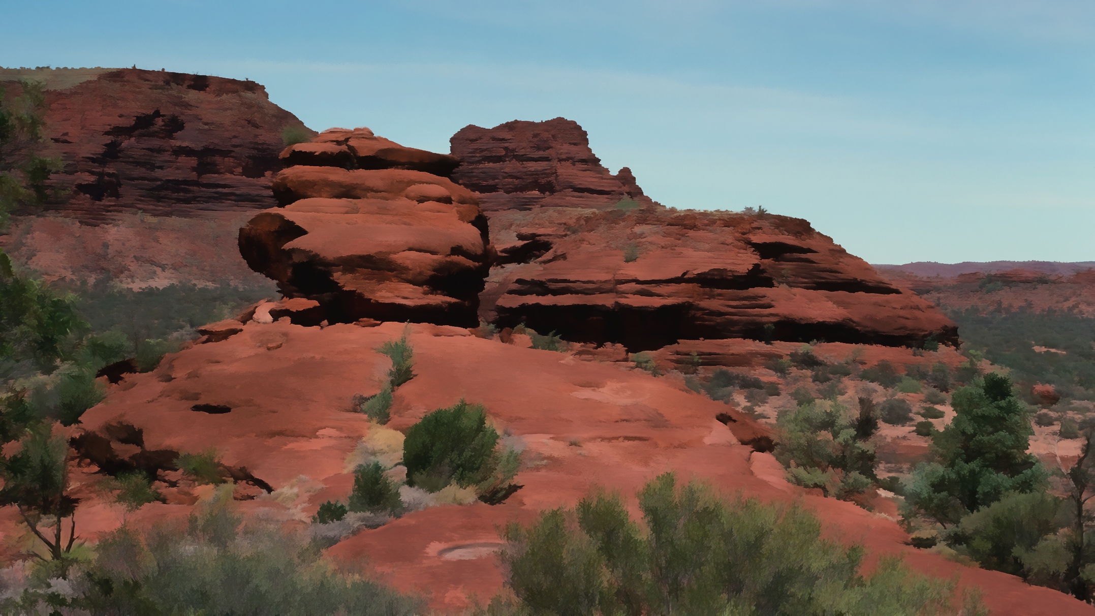 Скачать обои бесплатно Пустыня, Камень, Ландшафт, Австралия, Земля/природа картинка на рабочий стол ПК