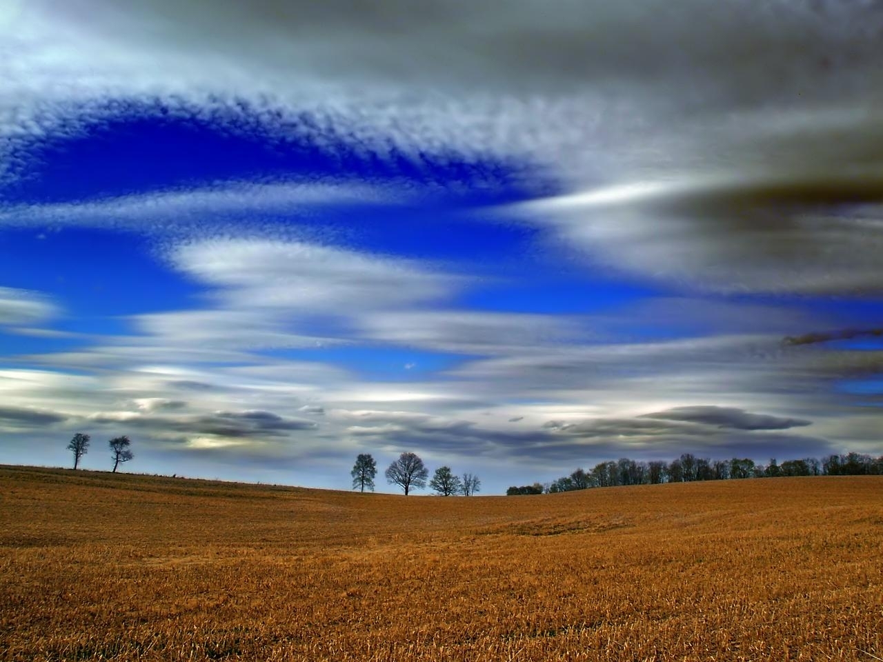 Download mobile wallpaper Landscape, Clouds, Fields for free.