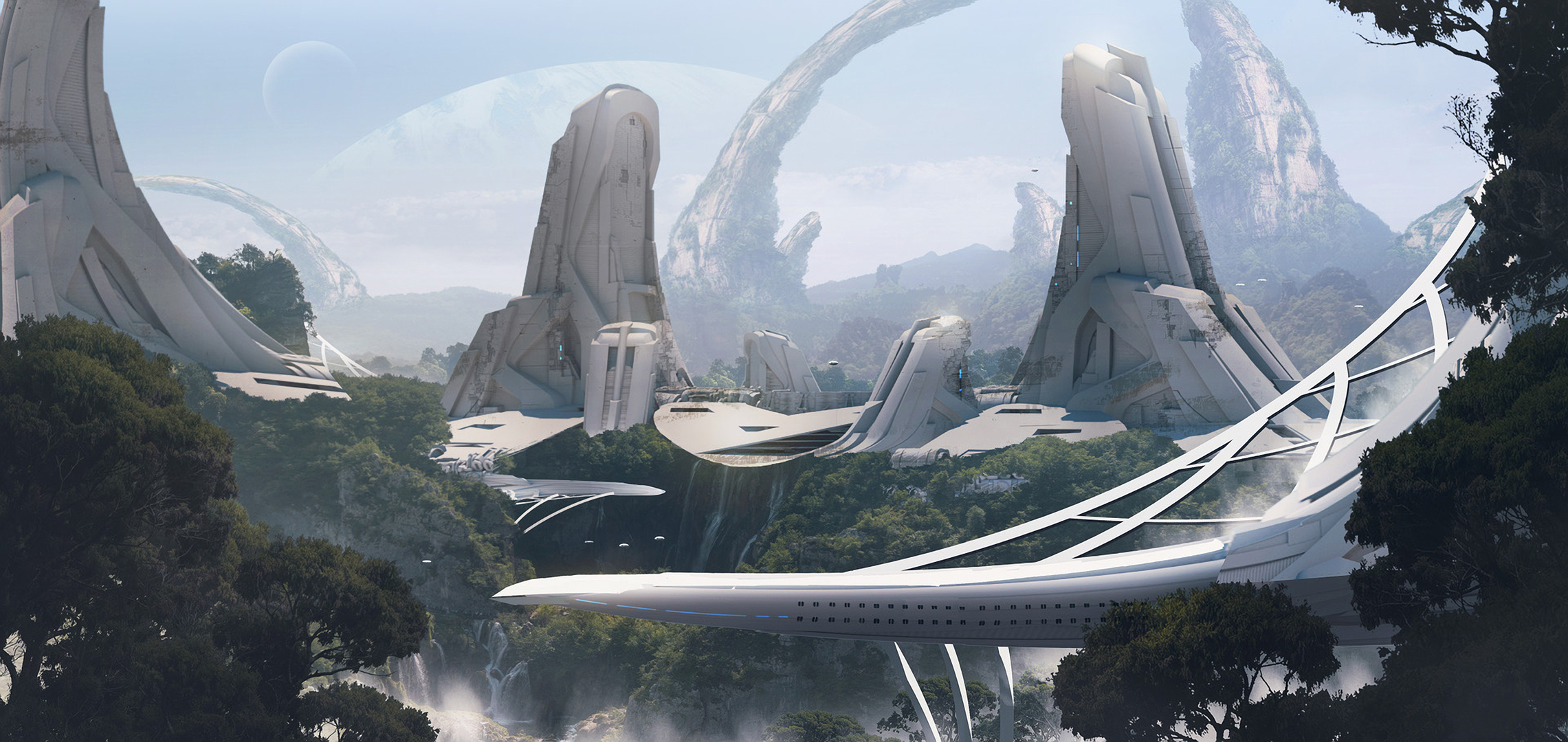 Free download wallpaper Landscape, Sci Fi on your PC desktop