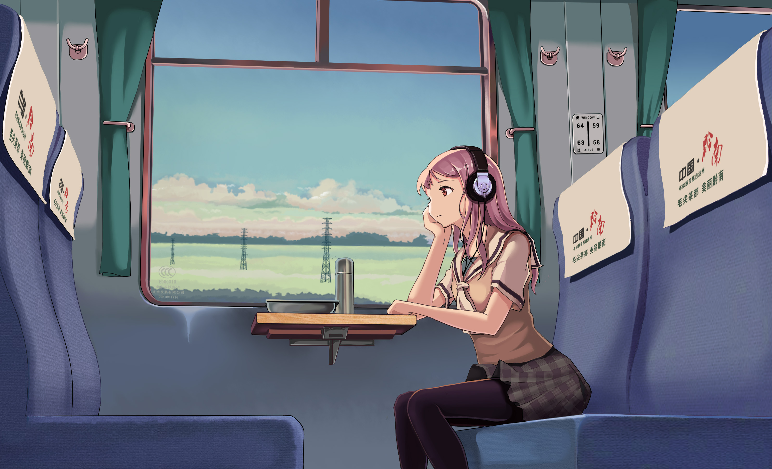Laden Sie das Kopfhörer, Original, Animes-Bild kostenlos auf Ihren PC-Desktop herunter