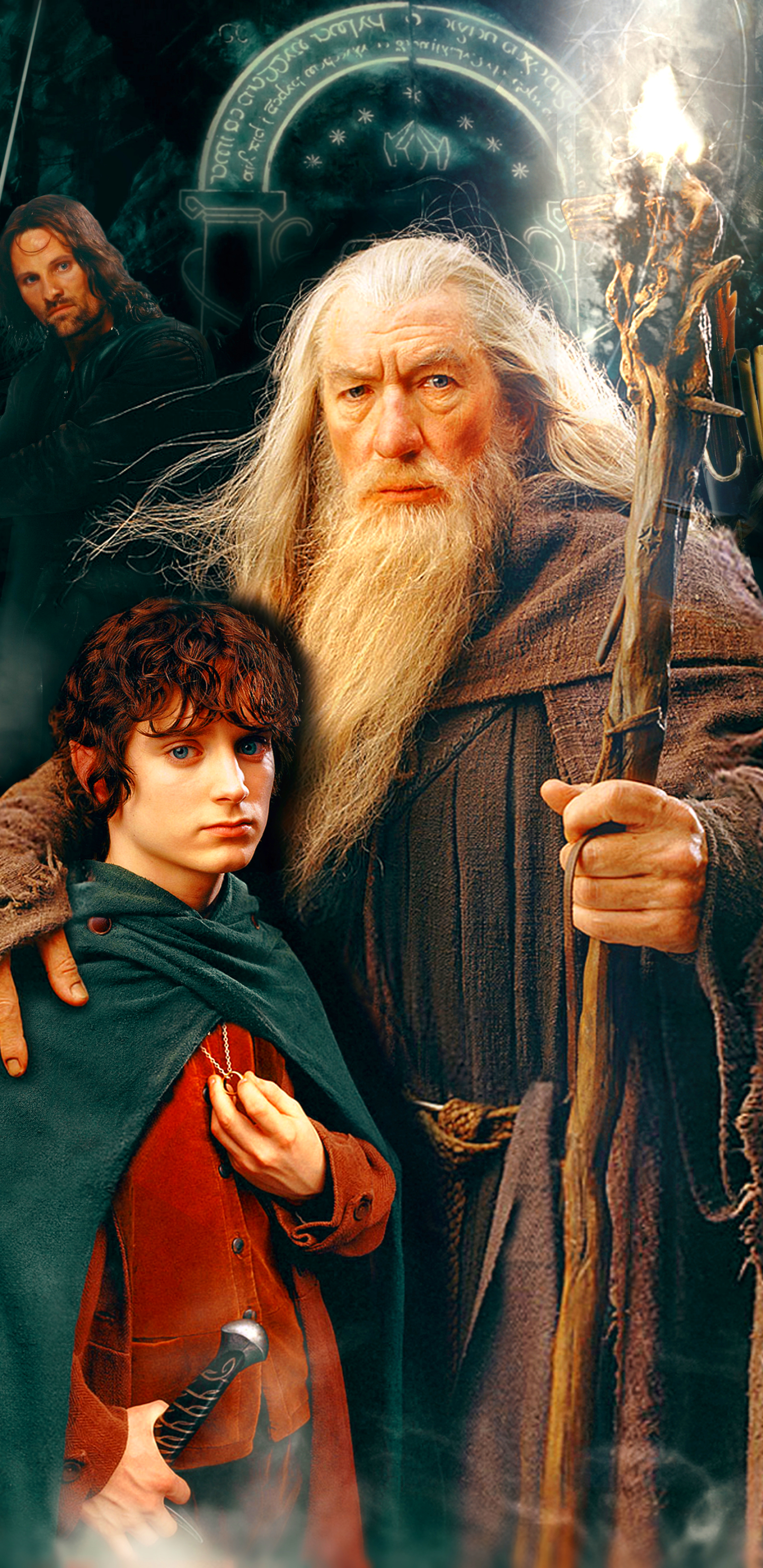 Download mobile wallpaper Lord Of The Rings, Movie, The Lord Of The Rings, Gandalf, Frodo Baggins, Aragorn for free.